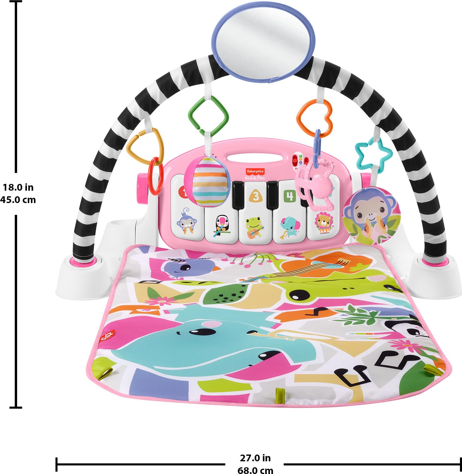 Foto 7 pulgar | Playmat Fisher-price Glow And Grow Kick & Play Piano Gym Rosa - Venta Internacional.