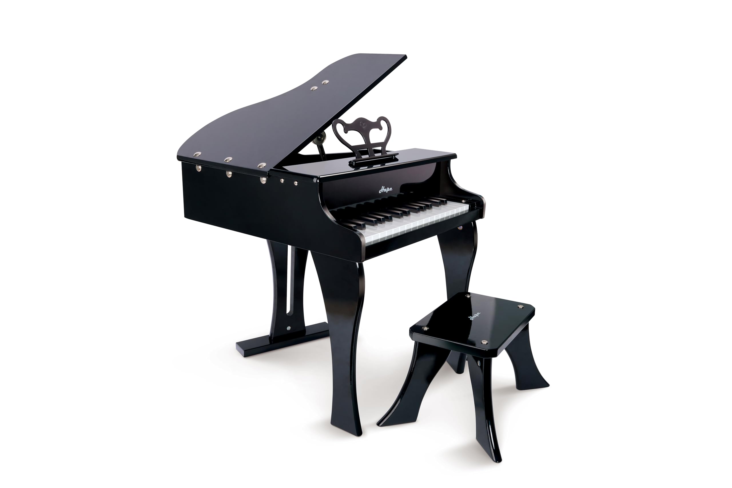 Piano Hape Happy Grand, Musical De Madera Para Niños Pequeños, Negro - Venta Internacional.