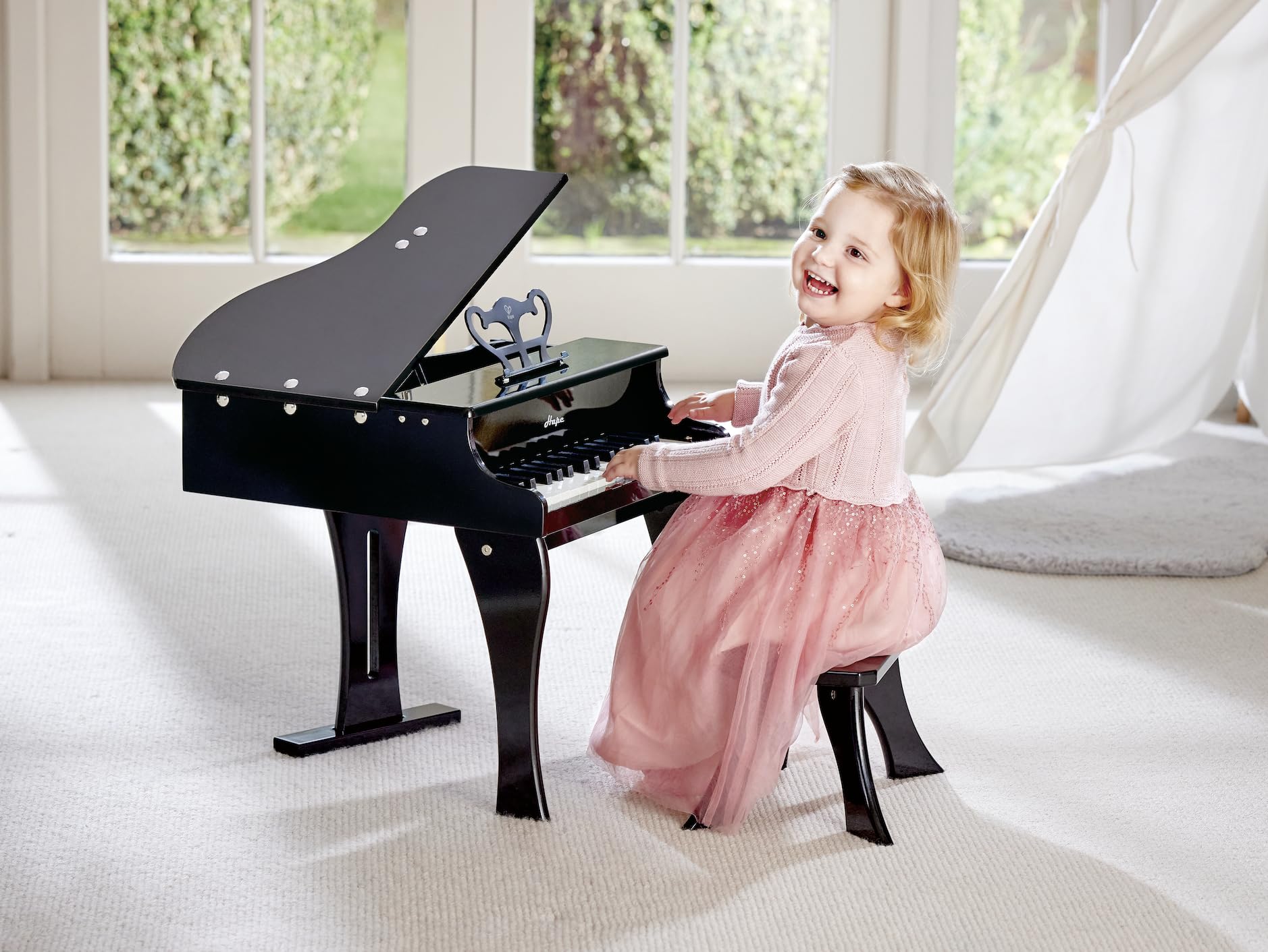 Foto 6 | Piano Hape Happy Grand, Musical De Madera Para Niños Pequeños, Negro - Venta Internacional.