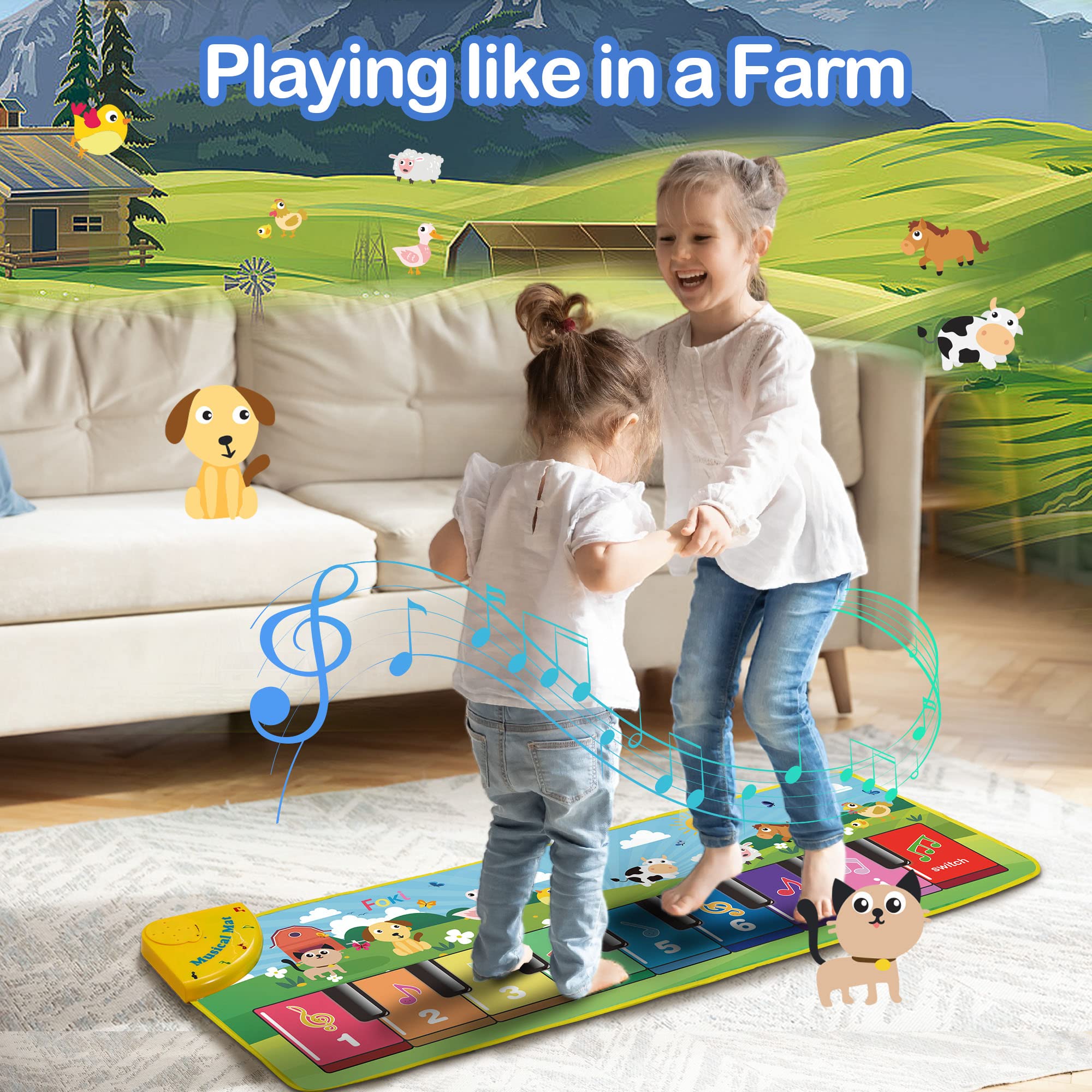 Foto 4 pulgar | Alfombrilla De Piano Musical Foki Floor Para Niños Pequeños, Juguete Educativo - Venta Internacional.