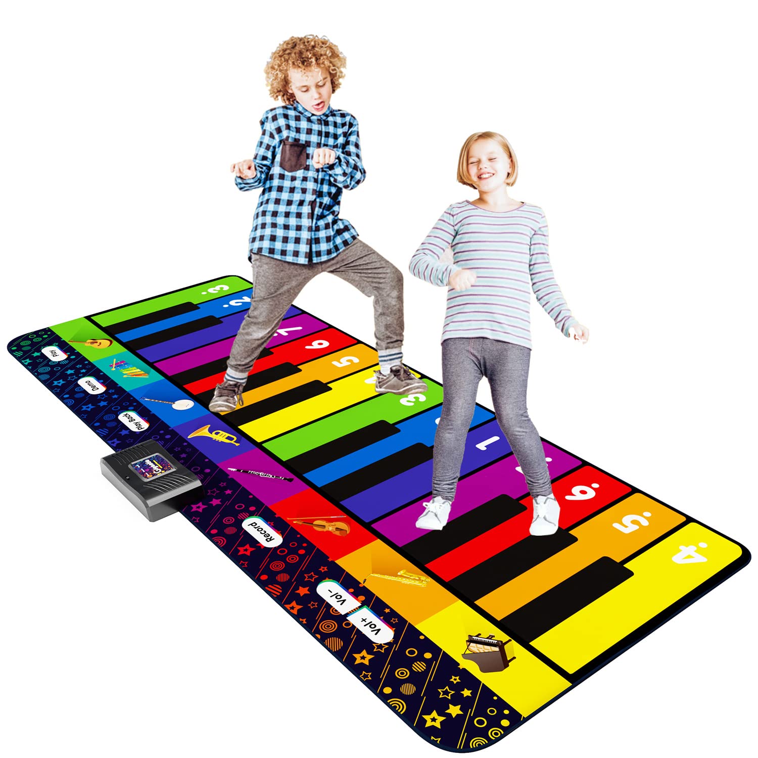 Alfombrilla para Piano Sunlin Giant 6 Pies 24 Teclas 10 Canciones 8 Sonidos - Venta Internacional