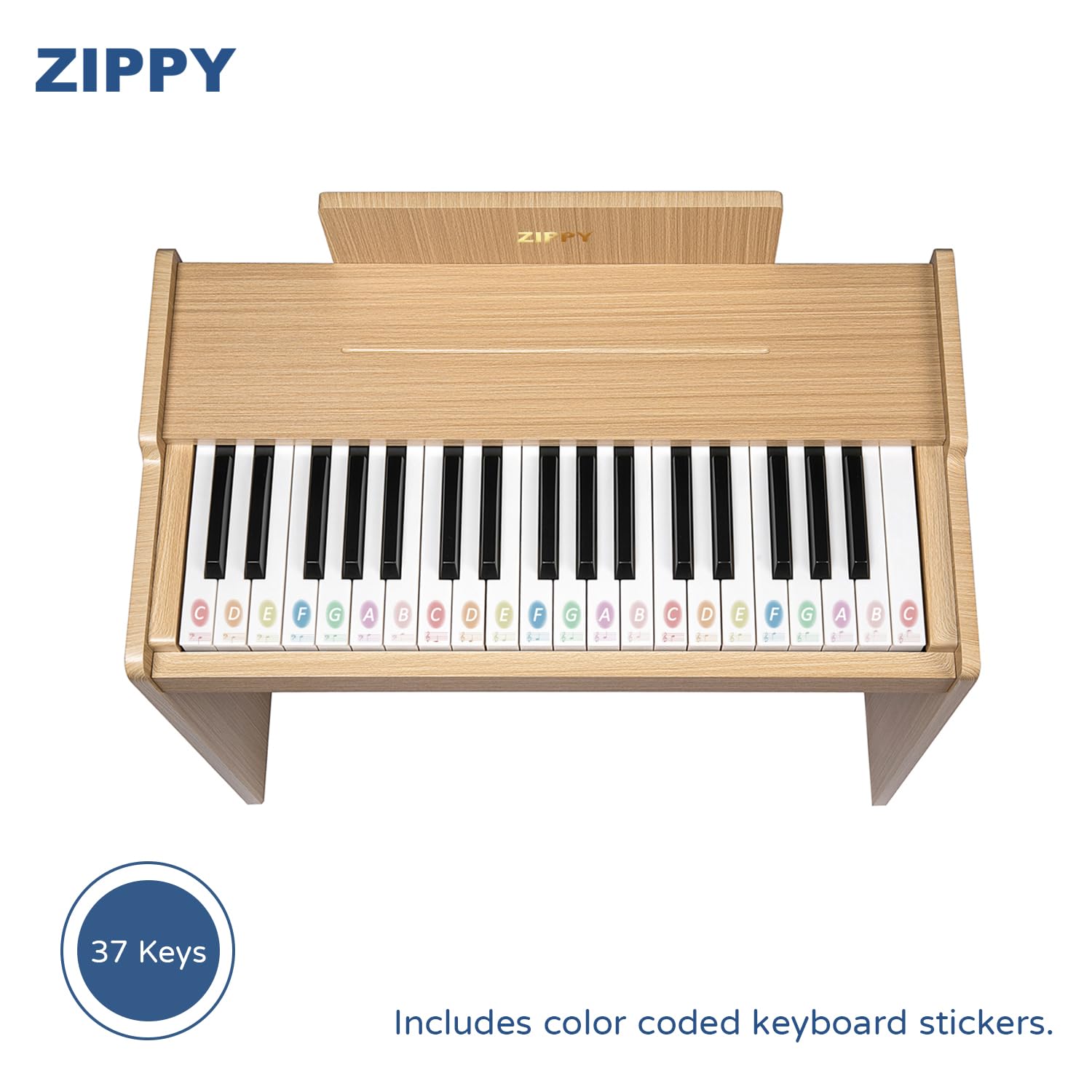 Foto 5 pulgar | Piano Digital Zippy Kids De 37 Teclas Con Banco Y Cancionero, Juguete Para Mayores De 3 - Venta Internacional.