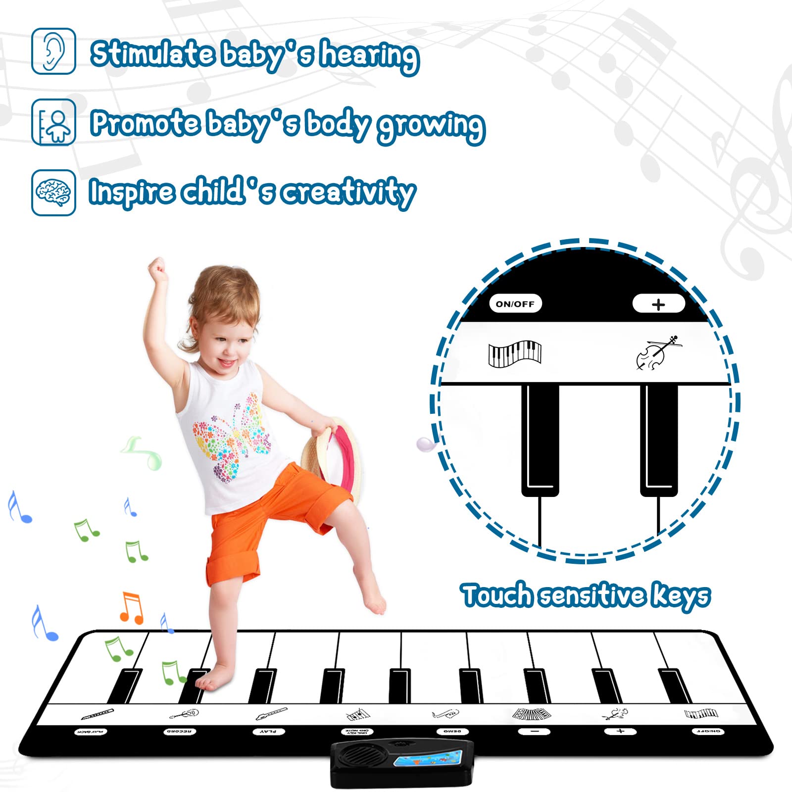 Foto 4 pulgar | Piano Musical Mat M Sanmersen Con 8 Instrumentos Para Niños De 1 A 5 Años - Venta Internacional.
