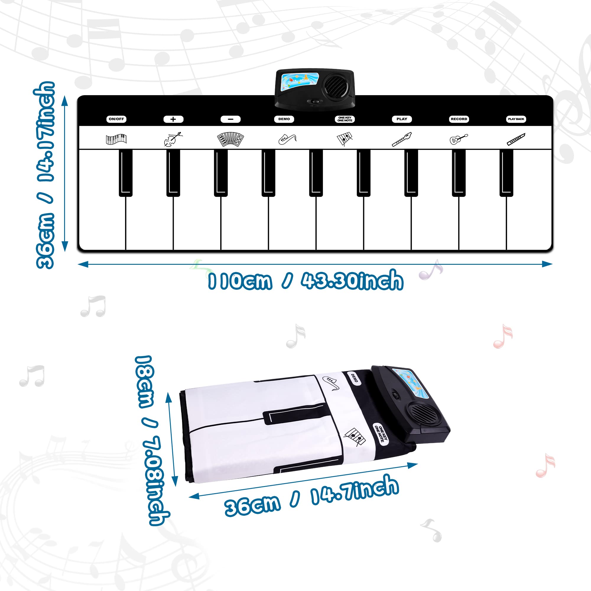 Foto 7 pulgar | Piano Musical Mat M Sanmersen Con 8 Instrumentos Para Niños De 1 A 5 Años - Venta Internacional.