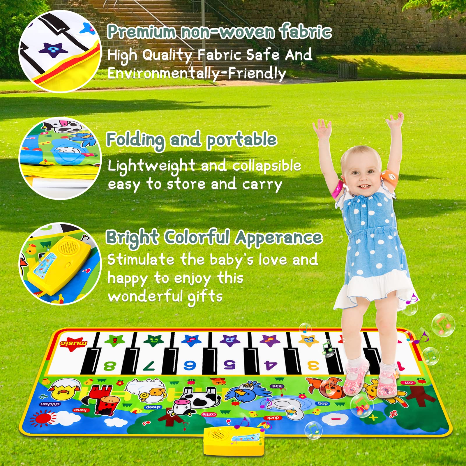 Foto 6 pulgar | Juguetes Musicales Para Piano Mat M Sanmersen Con 8 Sonidos De Animales De 1 A 6 Años - Venta Internacional.