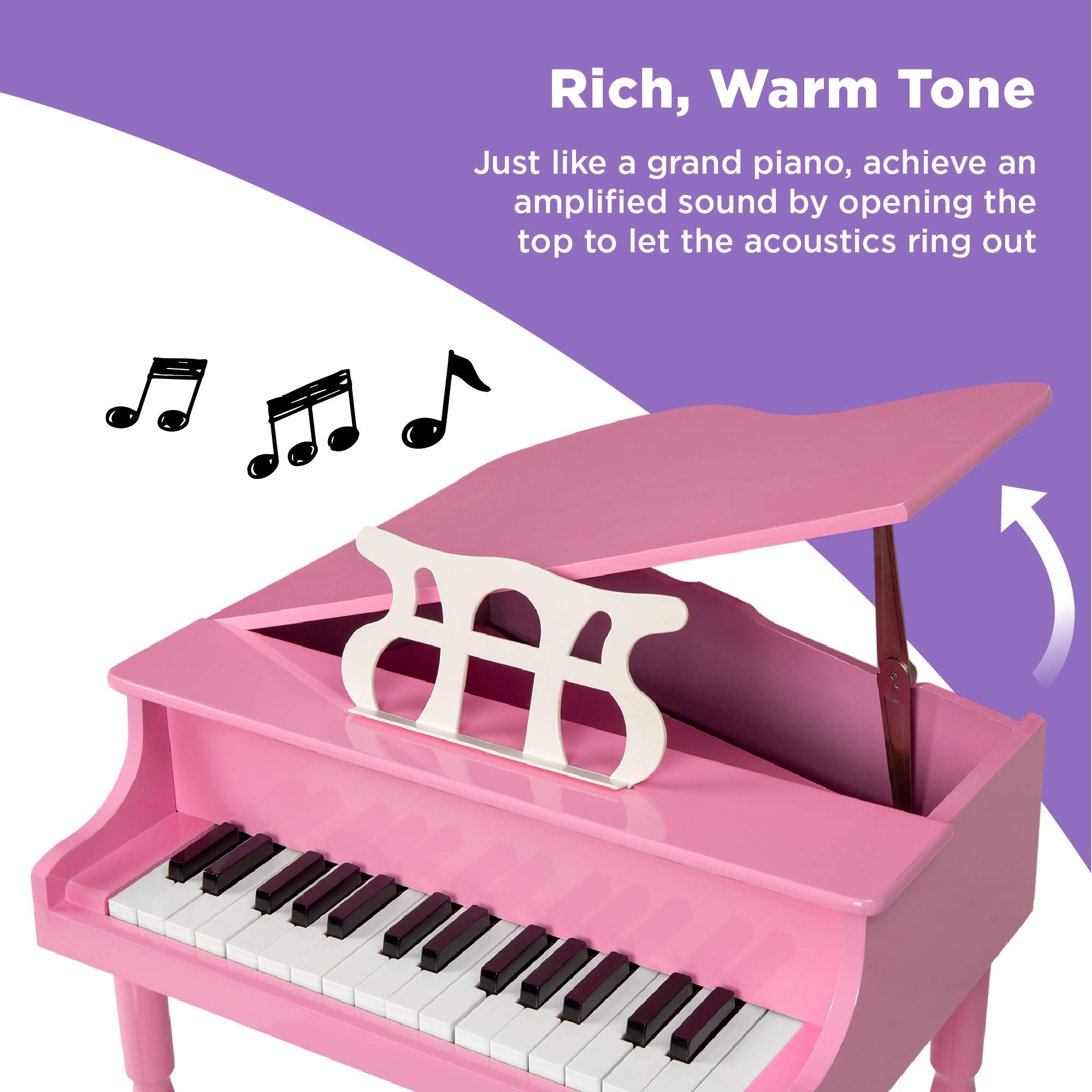 Foto 4 pulgar | Minipiano de cola Best Choice Kids de 30 teclas con banco y pegatinas Ideal para niños - Venta Internacional