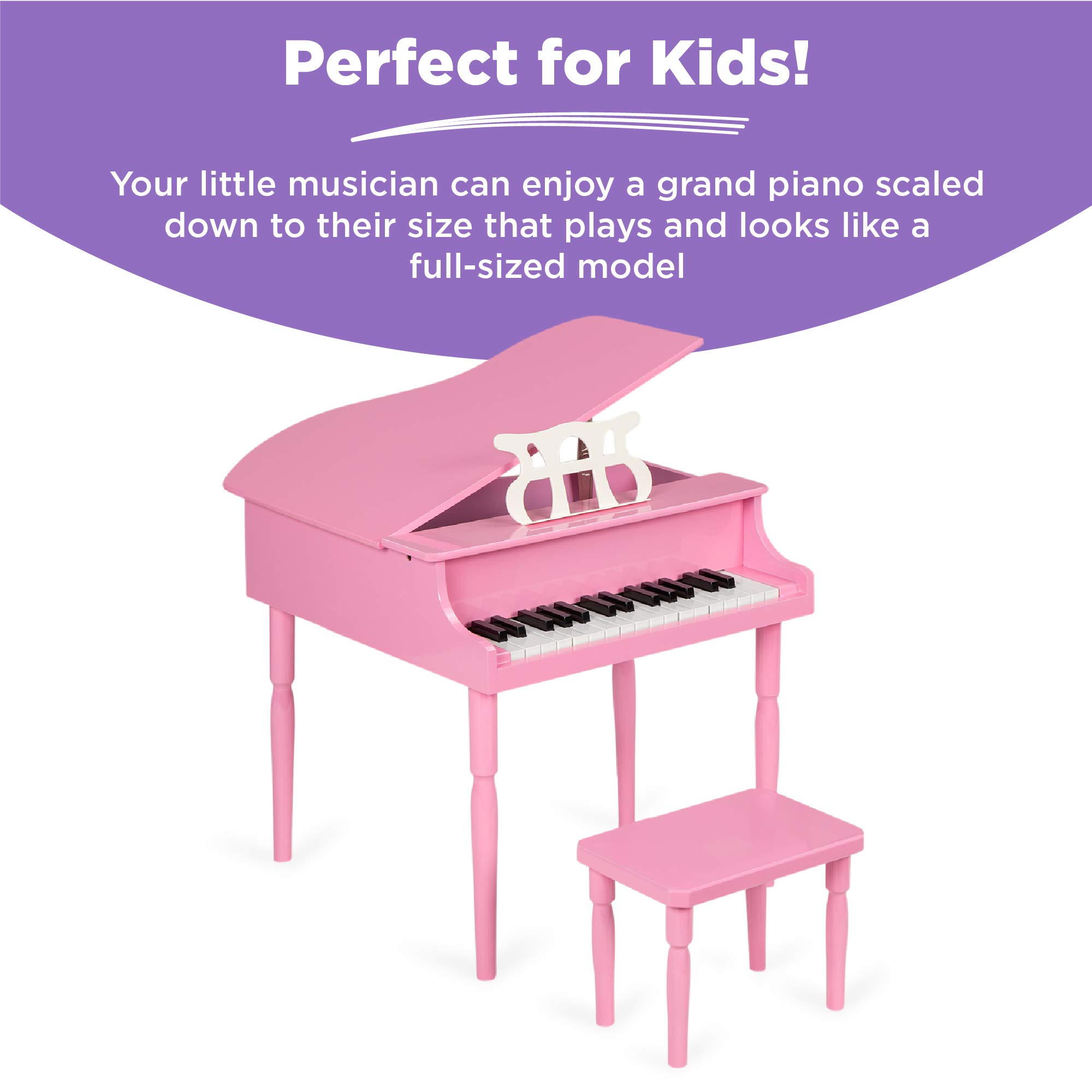 Foto 7 pulgar | Minipiano de cola Best Choice Kids de 30 teclas con banco y pegatinas Ideal para niños - Venta Internacional