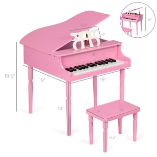Foto 7 | Minipiano de cola Best Choice Kids de 30 teclas con banco y pegatinas Ideal para niños - Venta Internacional