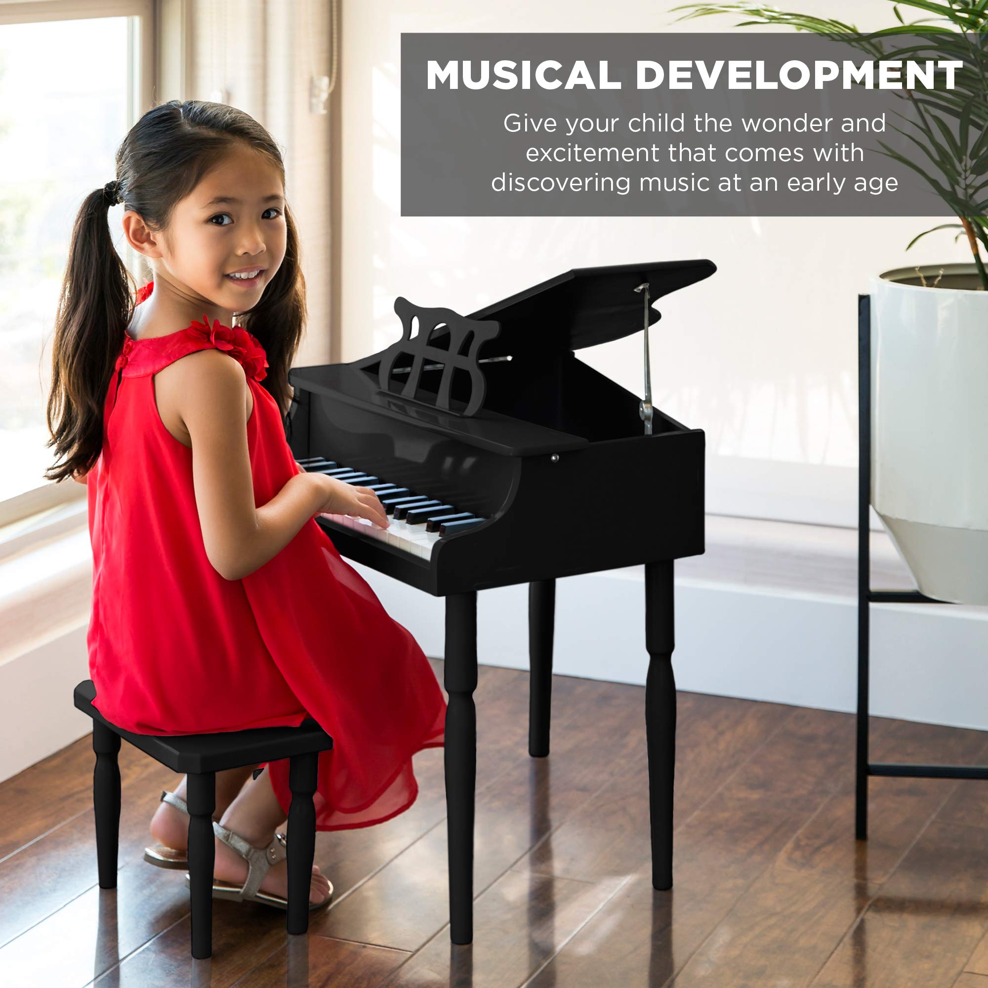 Foto 2 | Minipiano de Cola Best Choice Kids de 30 Teclas con Banco y Pegatinas - Venta Internacional