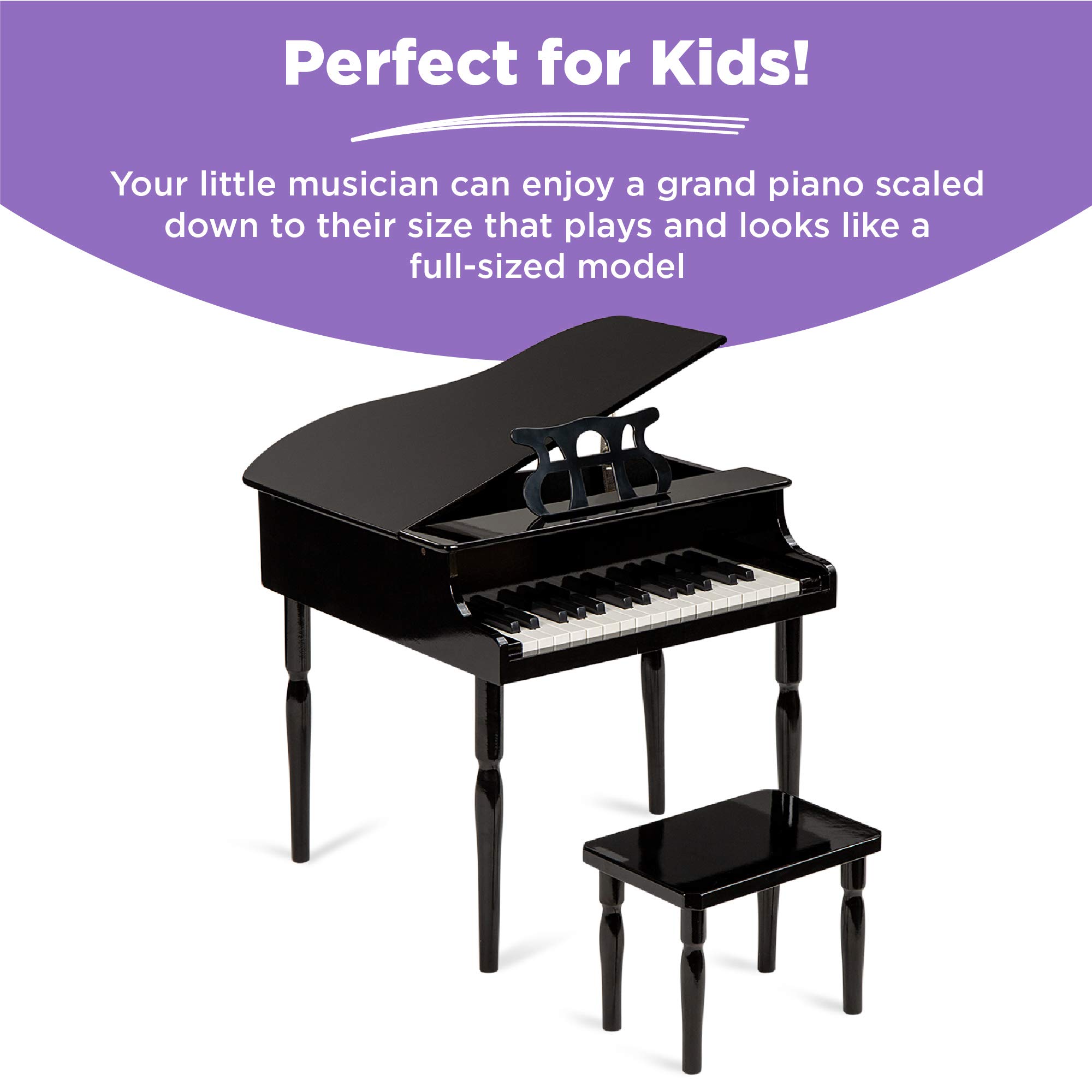 Foto 6 | Minipiano de Cola Best Choice Kids de 30 Teclas con Banco y Pegatinas - Venta Internacional