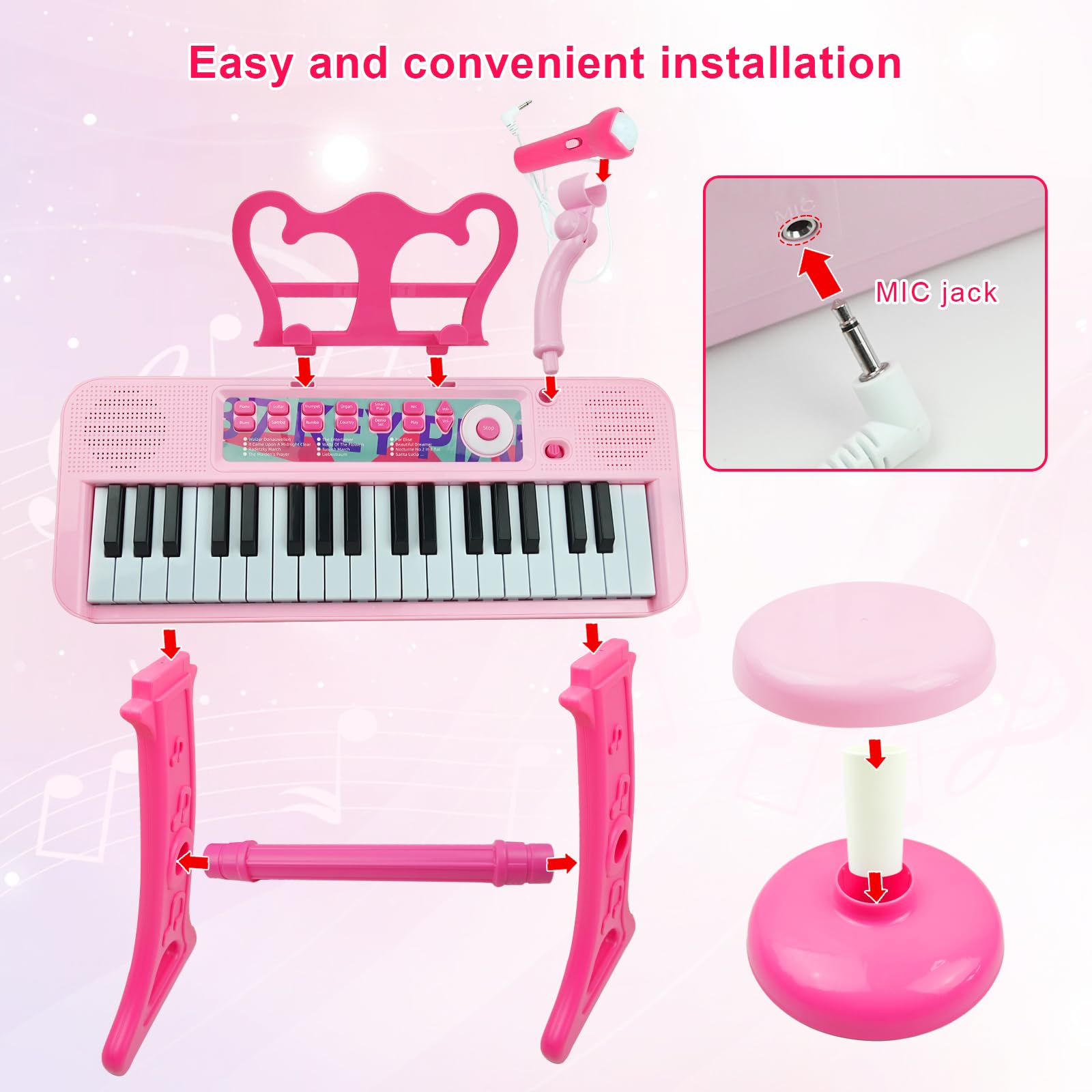 Foto 6 | Teclado de Juguete Love&mini Musical-Venta Internacional