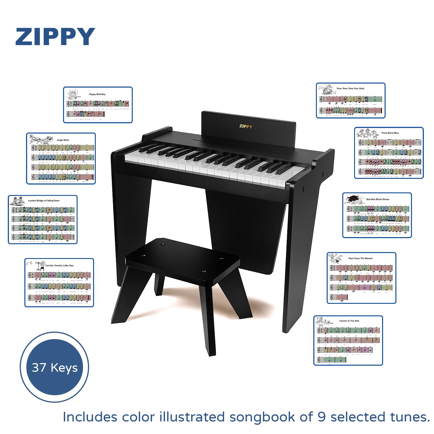 Foto 4 pulgar | Piano Zippy Kids Digital 37 Teclas 3+ - Venta Internacional