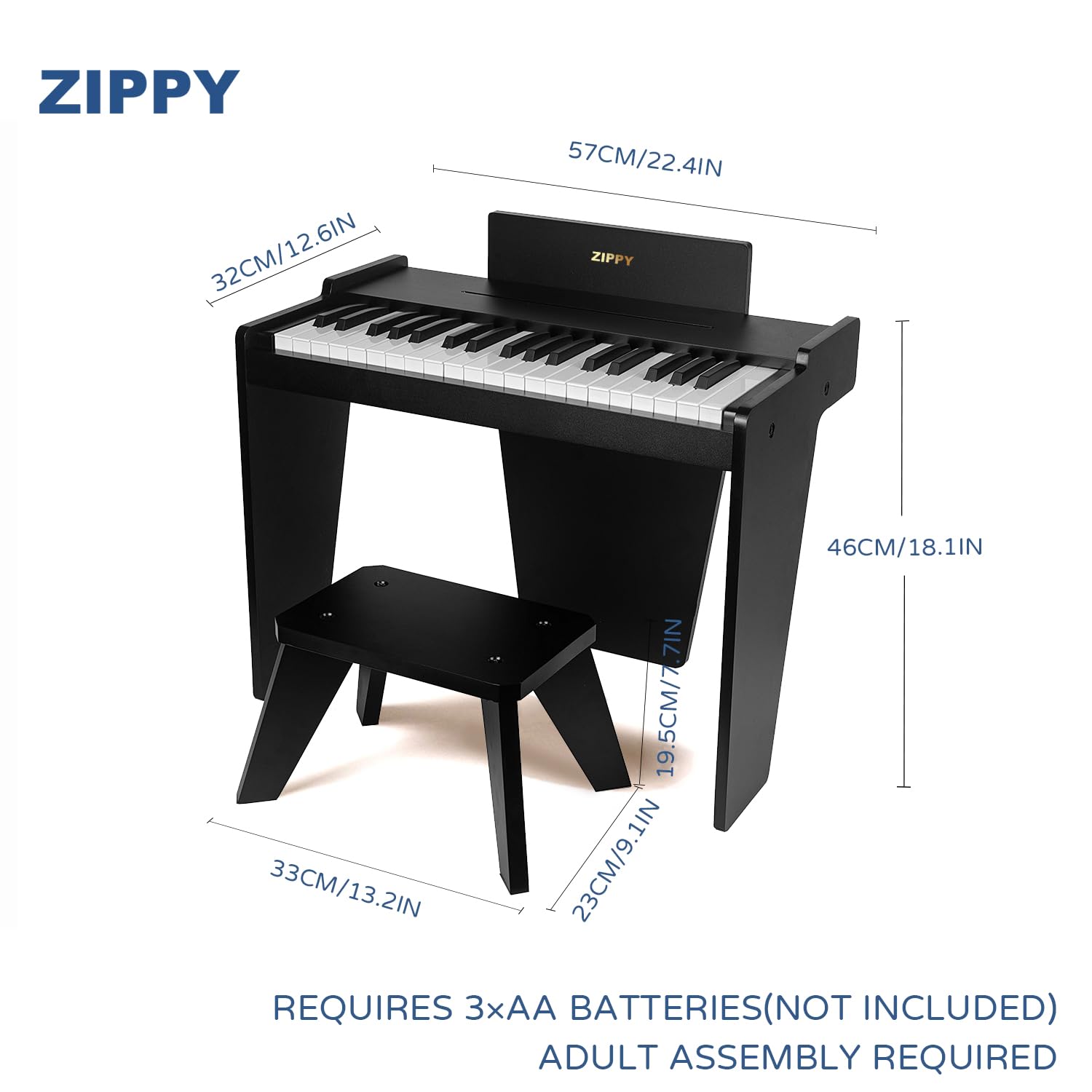 Foto 5 | Piano Zippy Kids Digital 37 Teclas 3+ - Venta Internacional