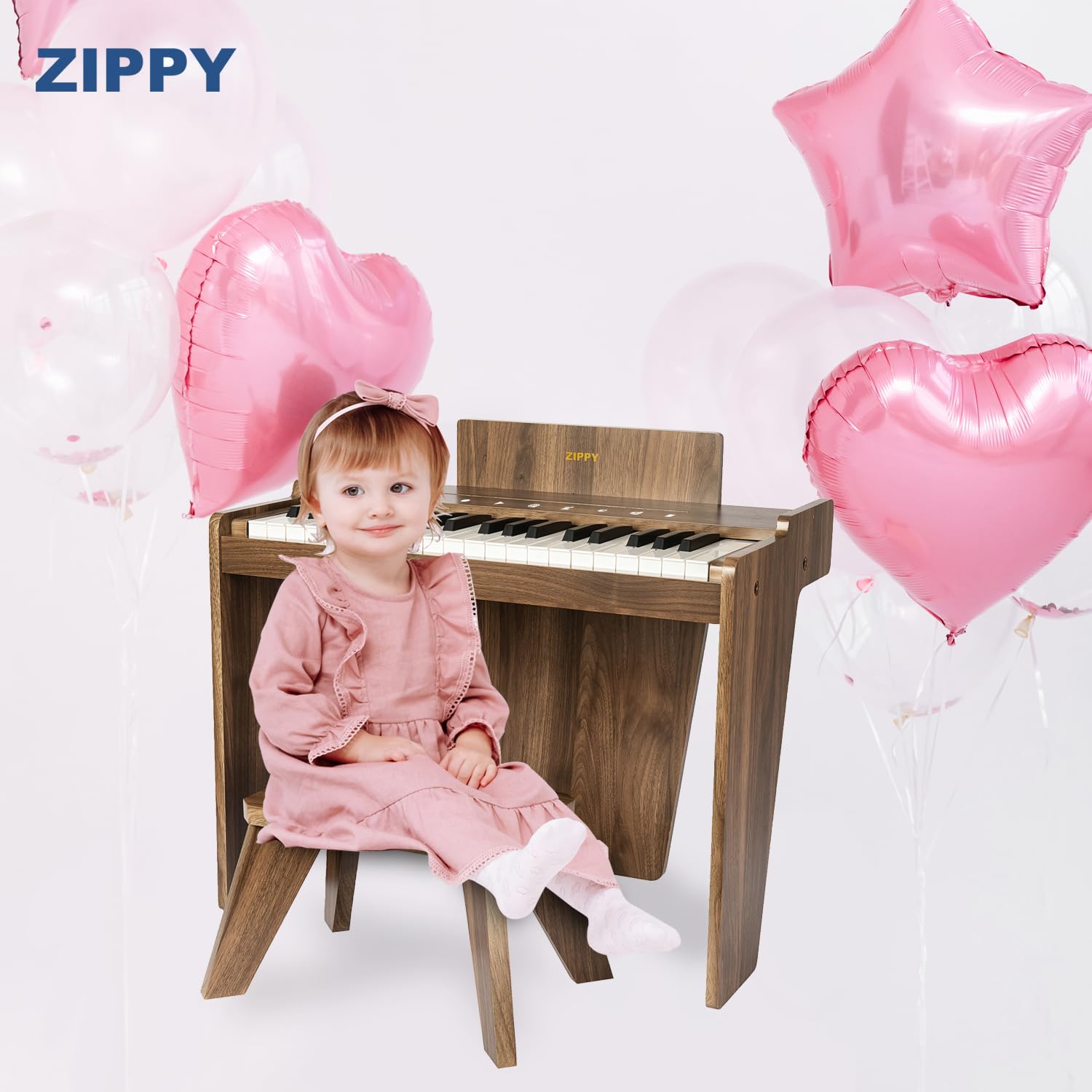 Foto 7 pulgar | Piano Digital Zippy Kids 37 Teclas color Nogal con Banco y Cancionero - Venta Internacional