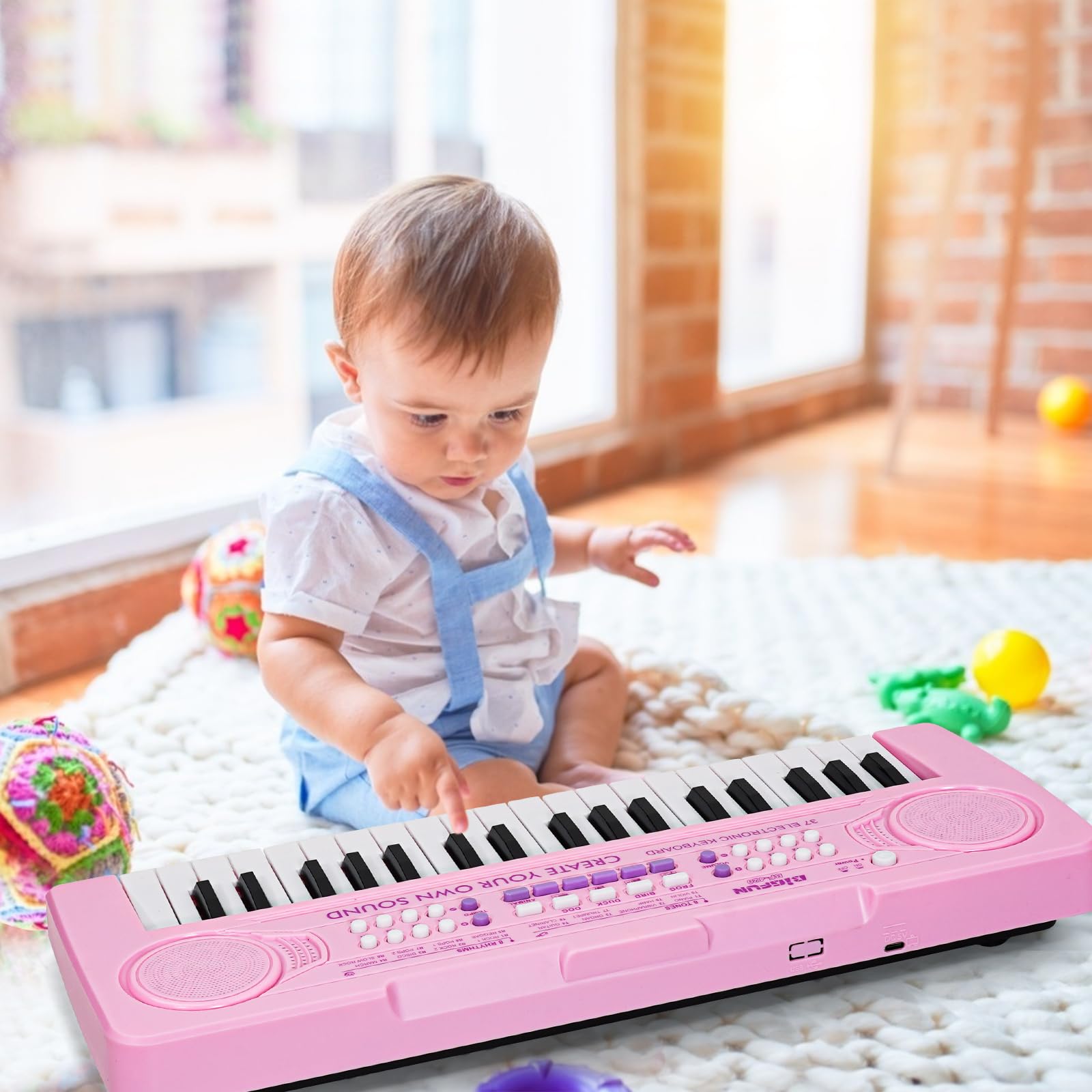 Foto 7 pulgar | Teclado de Juguete Raimy Portátil para Niños - Venta Internacional