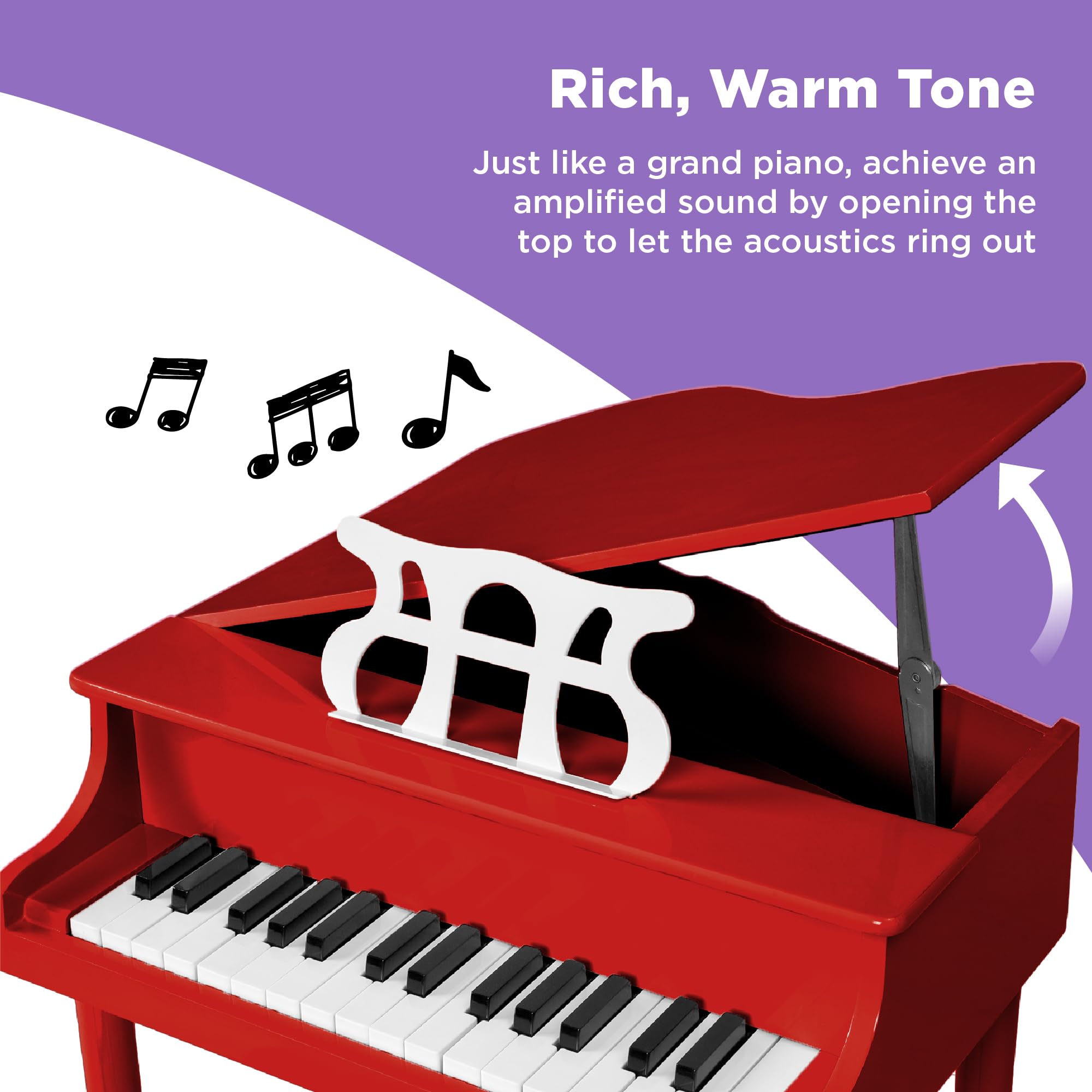 Foto 4 pulgar | Mini Piano De Cola Best Choice Products Para Niños, Rojo Con Accesorios - Venta Internacional.