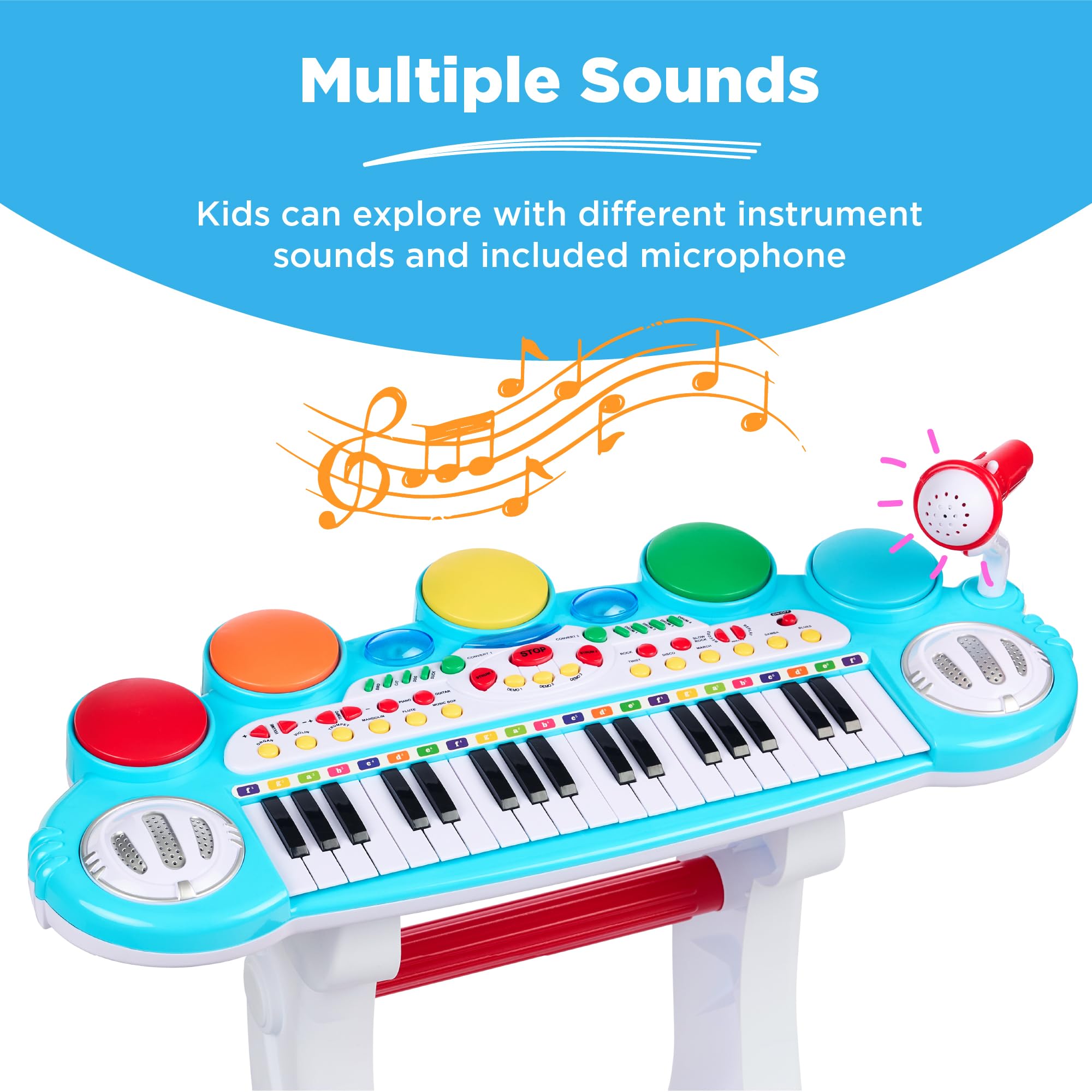 Foto 5 | Instrumento Musical Electrónico Para Niños Best Choice, 37 Teclas - Venta Internacional.