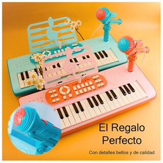 Foto 6 | Teclado Electrónico 37 Teclas Con Micrófono Y Soporte Portát