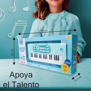 Foto 2 | Teclado Electrónico 37 Teclas Con Micrófono Y Soporte Portátil