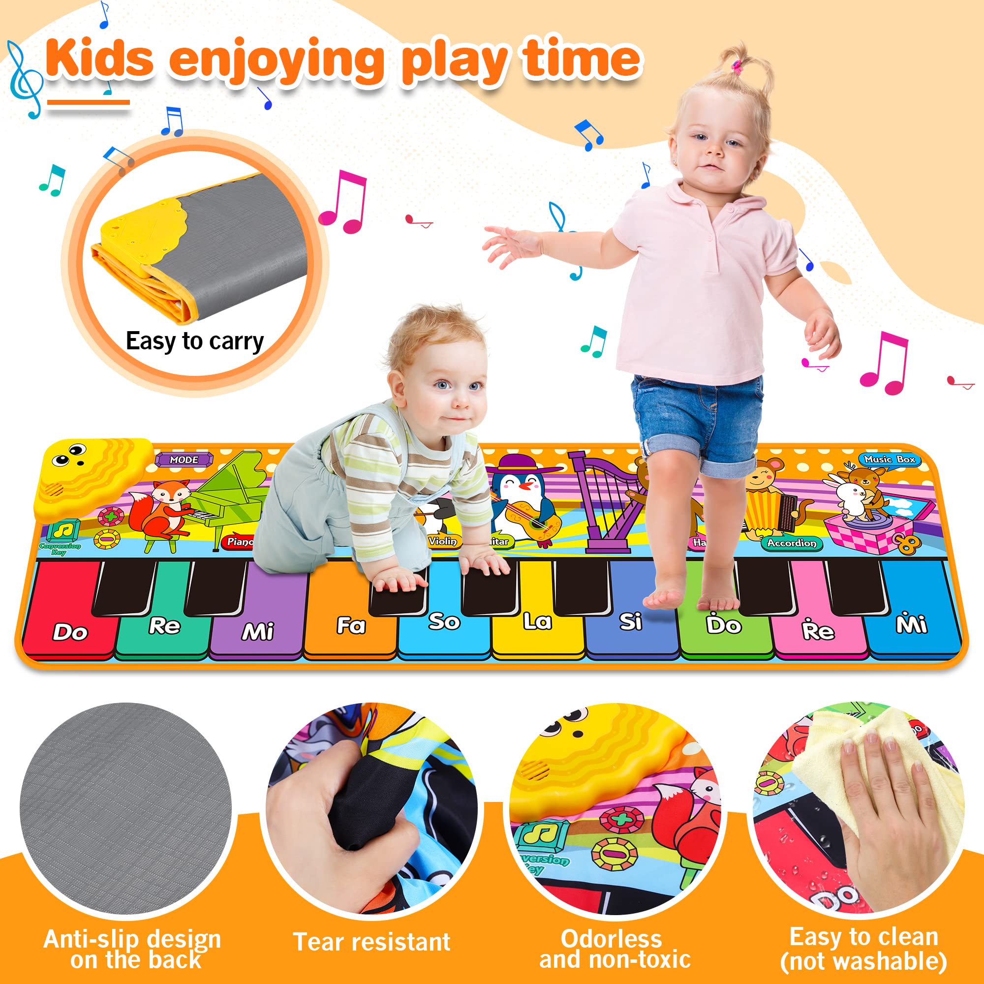 Foto 6 pulgar | Alfombrillas Musicales Para Piano Mr.tn Kids Con 25 Sonidos Musicales De 1 A 6 Años O Más - Venta Internacional.
