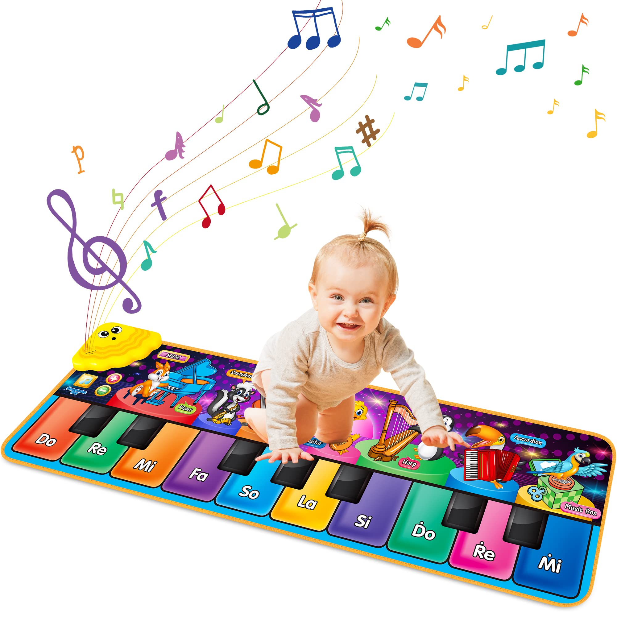 Foto 2 pulgar | Alfombrilla Para Piano Musical Mr.tn Kids Con 25 Sonidos Musicales De 1 A 6 Años O Más - Venta Internacional.