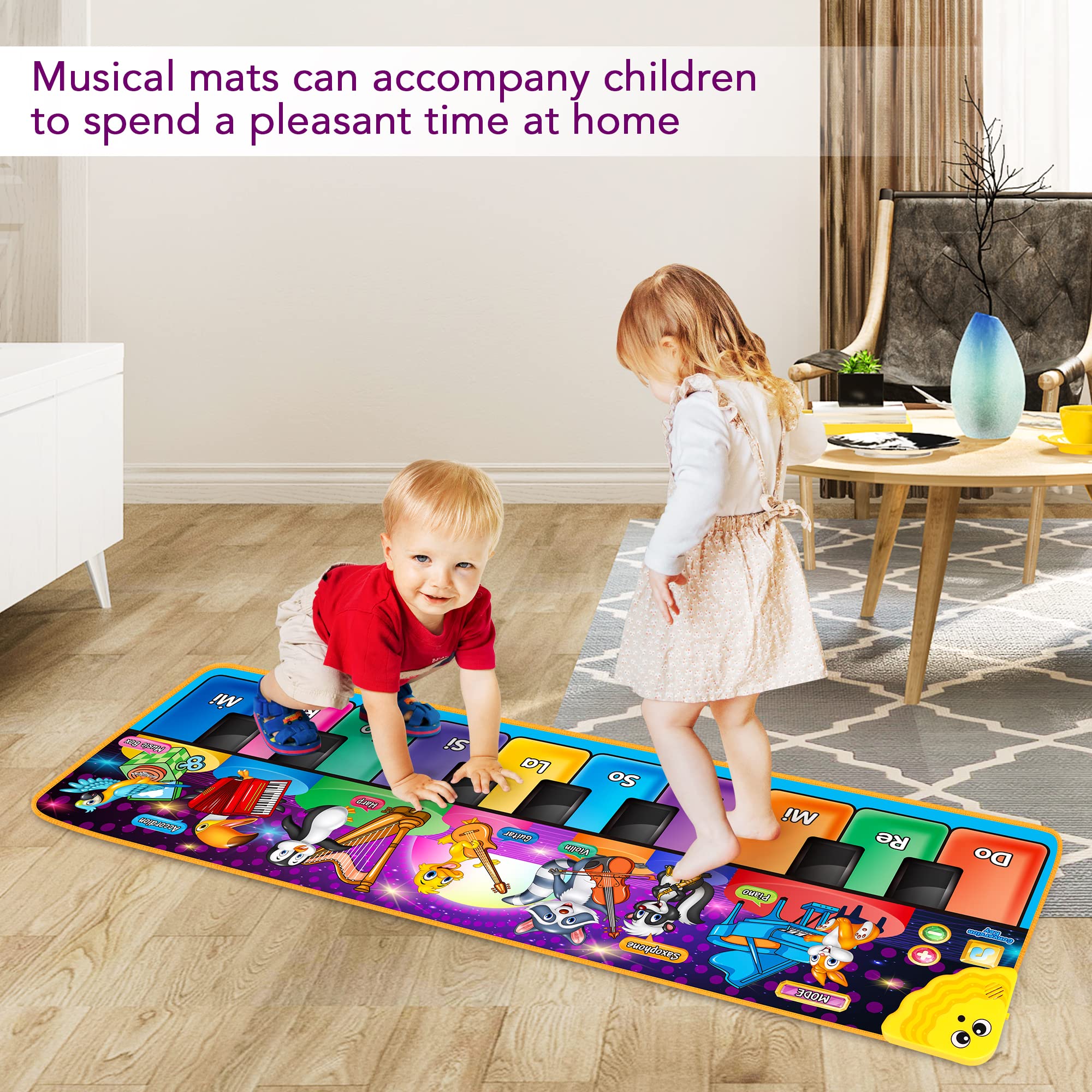 Foto 7 pulgar | Alfombrilla Para Piano Musical Mr.tn Kids Con 25 Sonidos Musicales De 1 A 6 Años O Más - Venta Internacional.
