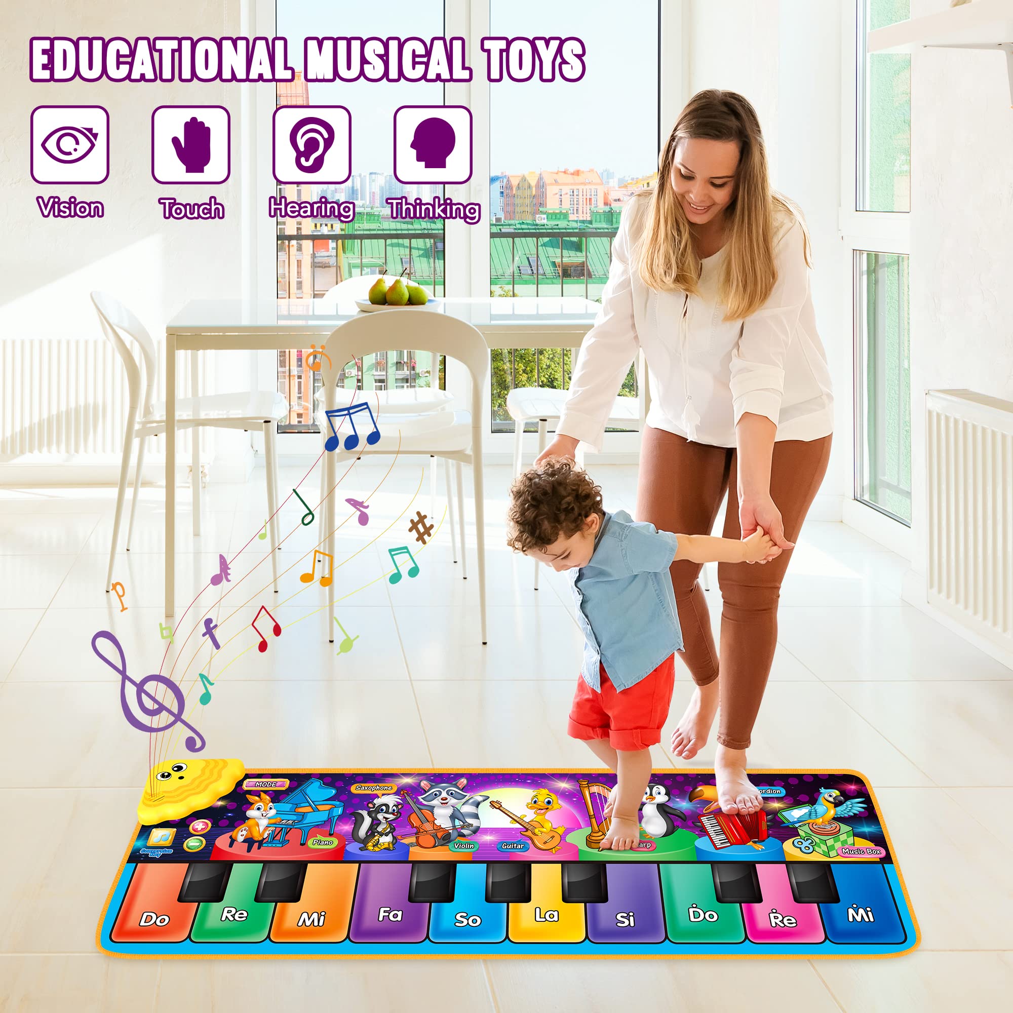 Foto 7 | Alfombrilla Para Piano Musical Mr.tn Kids Con 25 Sonidos Musicales De 1 A 6 Años O Más - Venta Internacional.