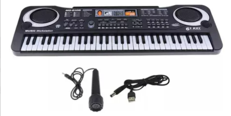 Foto 2 pulgar | Piano Xtellar Teclado Musical Para Niños Micrófono 61 Teclas Con Micrófono Usb