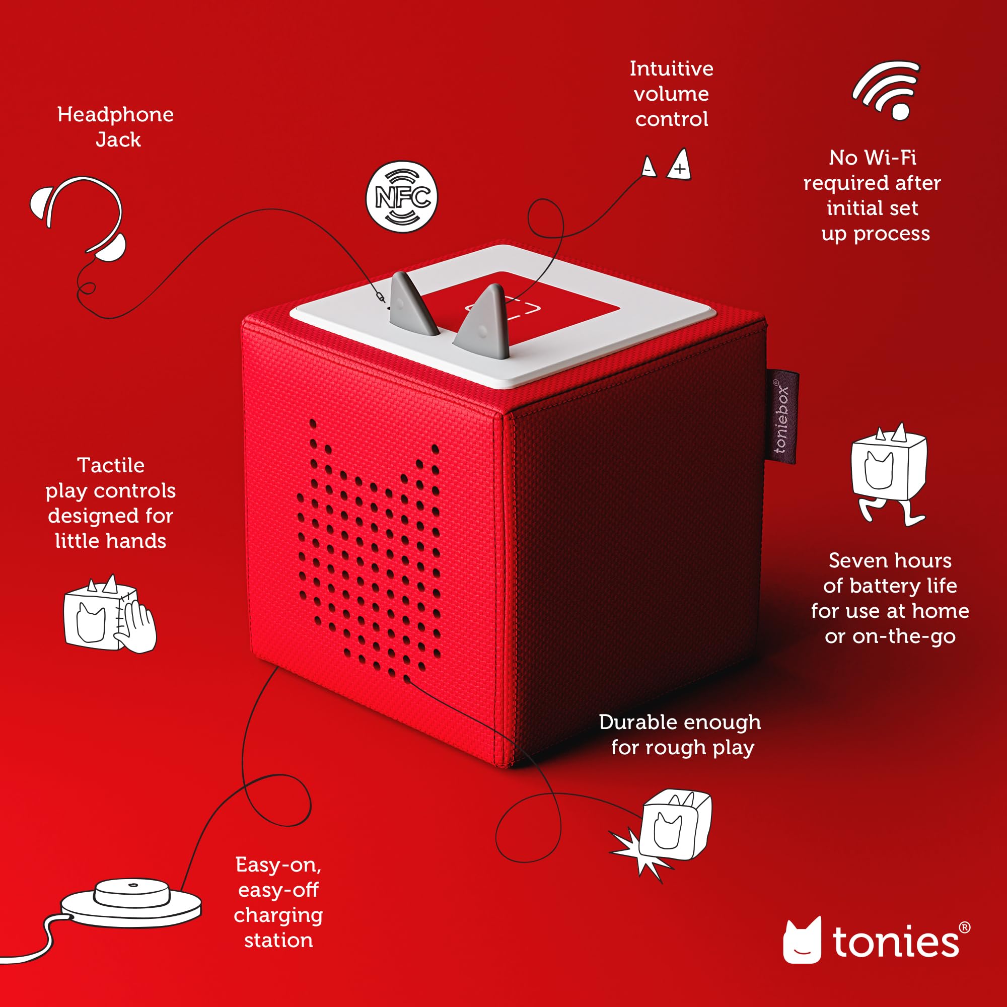 Foto 4 pulgar | Set De Inicio Con Reproductor De Audio Toniebox Con 5 Tonos Para Niños Mayores De 3 Años - Venta Internacional.