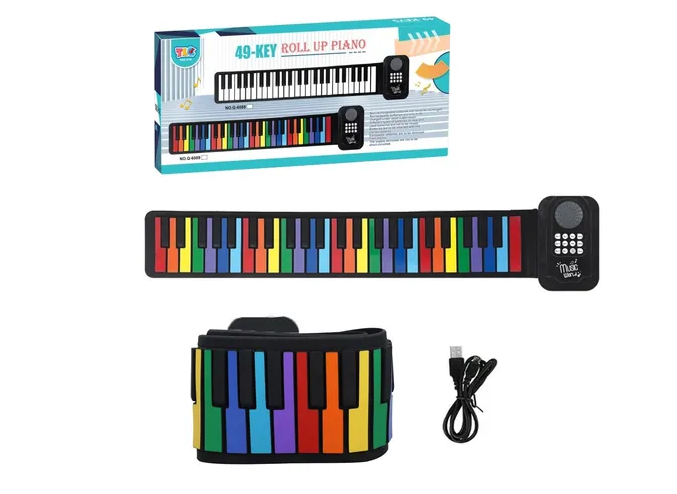 Foto 3 pulgar | Piano Portátil Xtellar Enrollable De 49 Teclas En Silicona - Herramienta Educativa Musical Multicolor