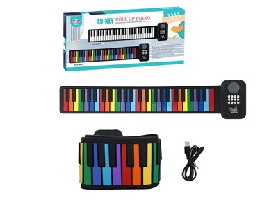 Foto 2 | Piano Portátil Xtellar Enrollable De 49 Teclas En Silicona - Herramienta Educativa Musical Multicolor