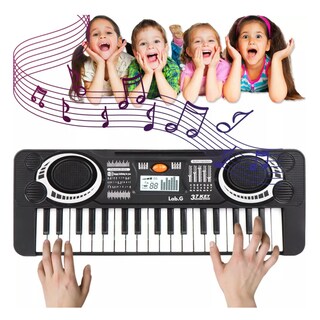 Foto 2 | 37 Teclas Mini Piano Electrónico Juguete Musical Para Niños Lab.g Negro Con Blanco