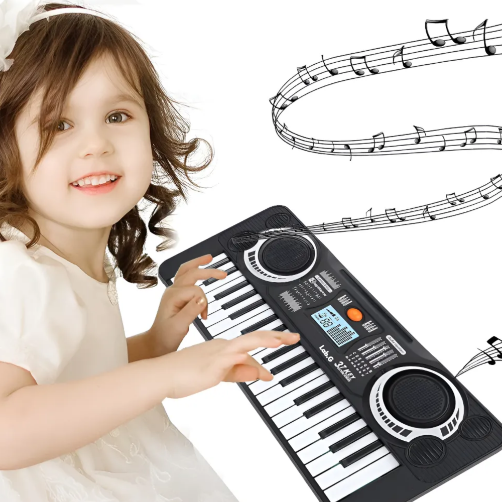 Foto 3 | 37 Teclas Mini Piano Electrónico Juguete Musical Para Niños Lab.g  Negro Con Blanco