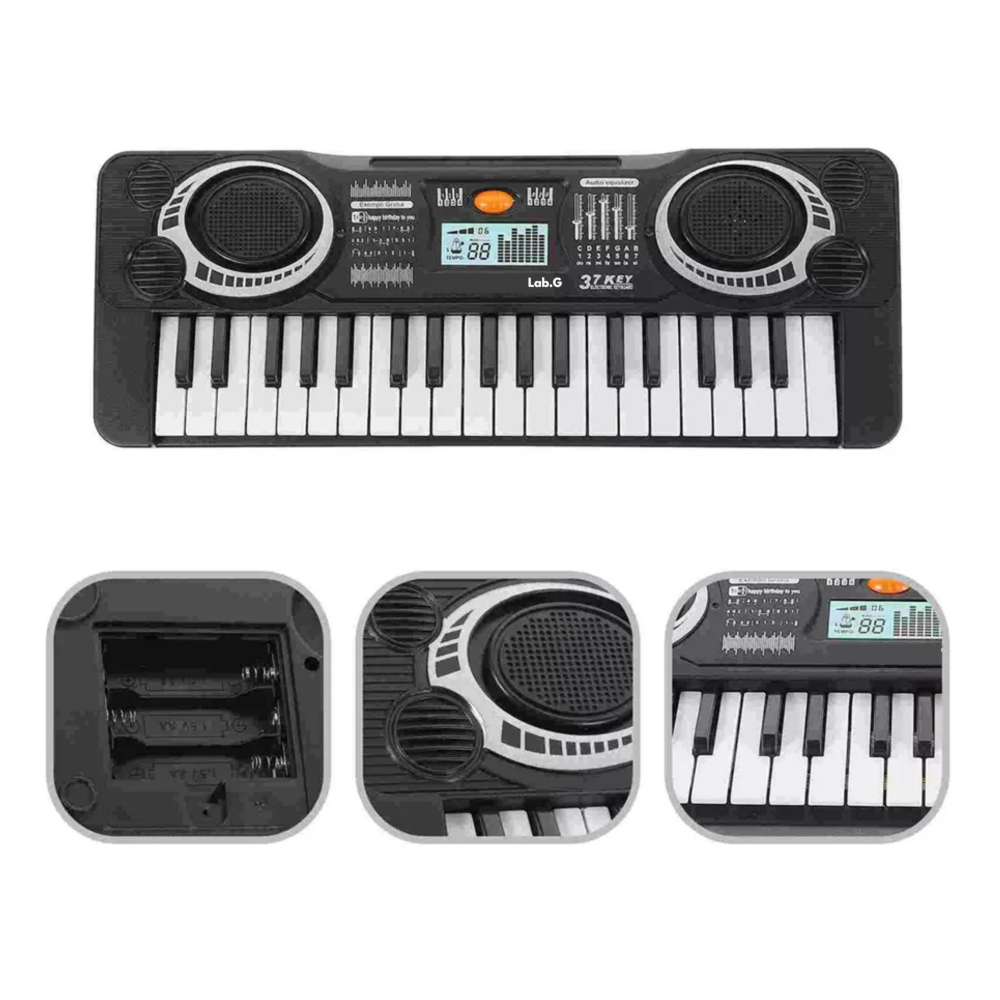 Foto 4 | 37 Teclas Mini Piano Electrónico Juguete Musical Para Niños Lab.g  Negro Con Blanco