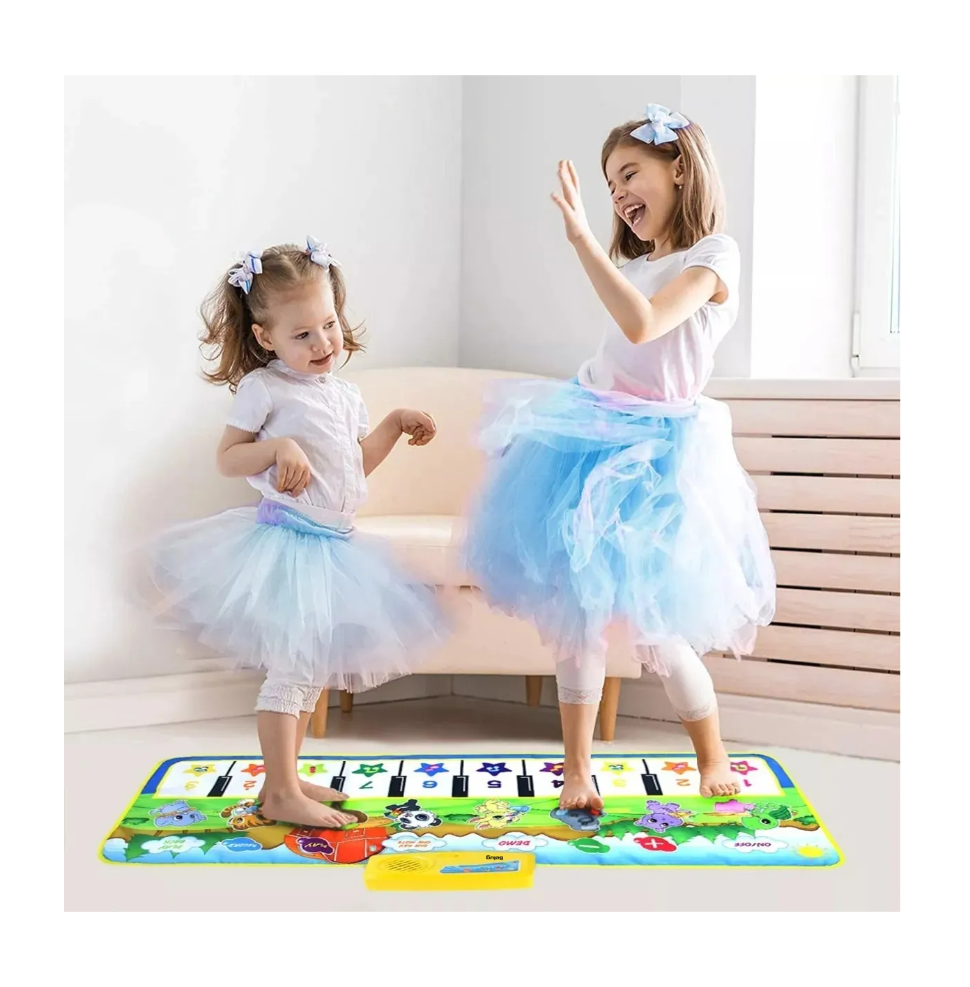 Foto 2 | Tapete Piano Musical Para Bebé Alfombra Teclados Infantil Verde Lima