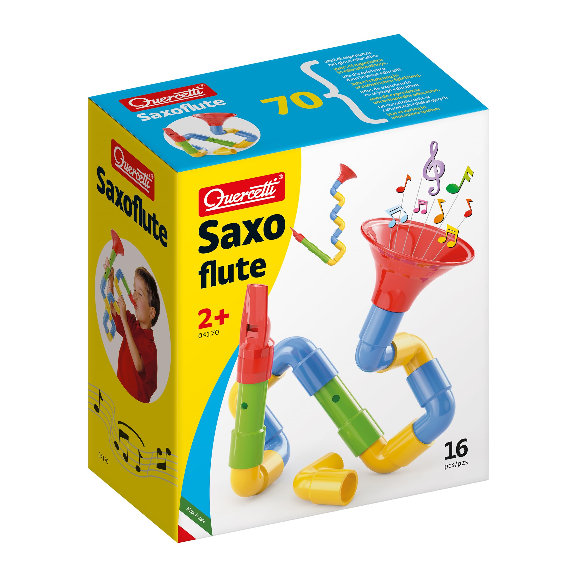 Set De Instrumentos Quercetti Para Saxofluto, 16 Piezas, Construye Tu Propio - Venta Internacional.