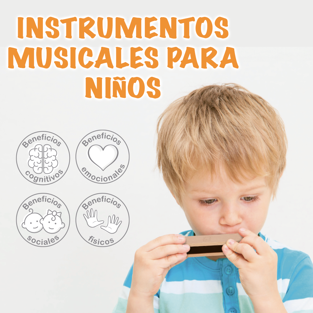 Foto 3 | Juego De Instrumentos Musicales Montessori Para Niños. Caja Musical Con Xilofono, Pandero, Maracas Y Armónica
