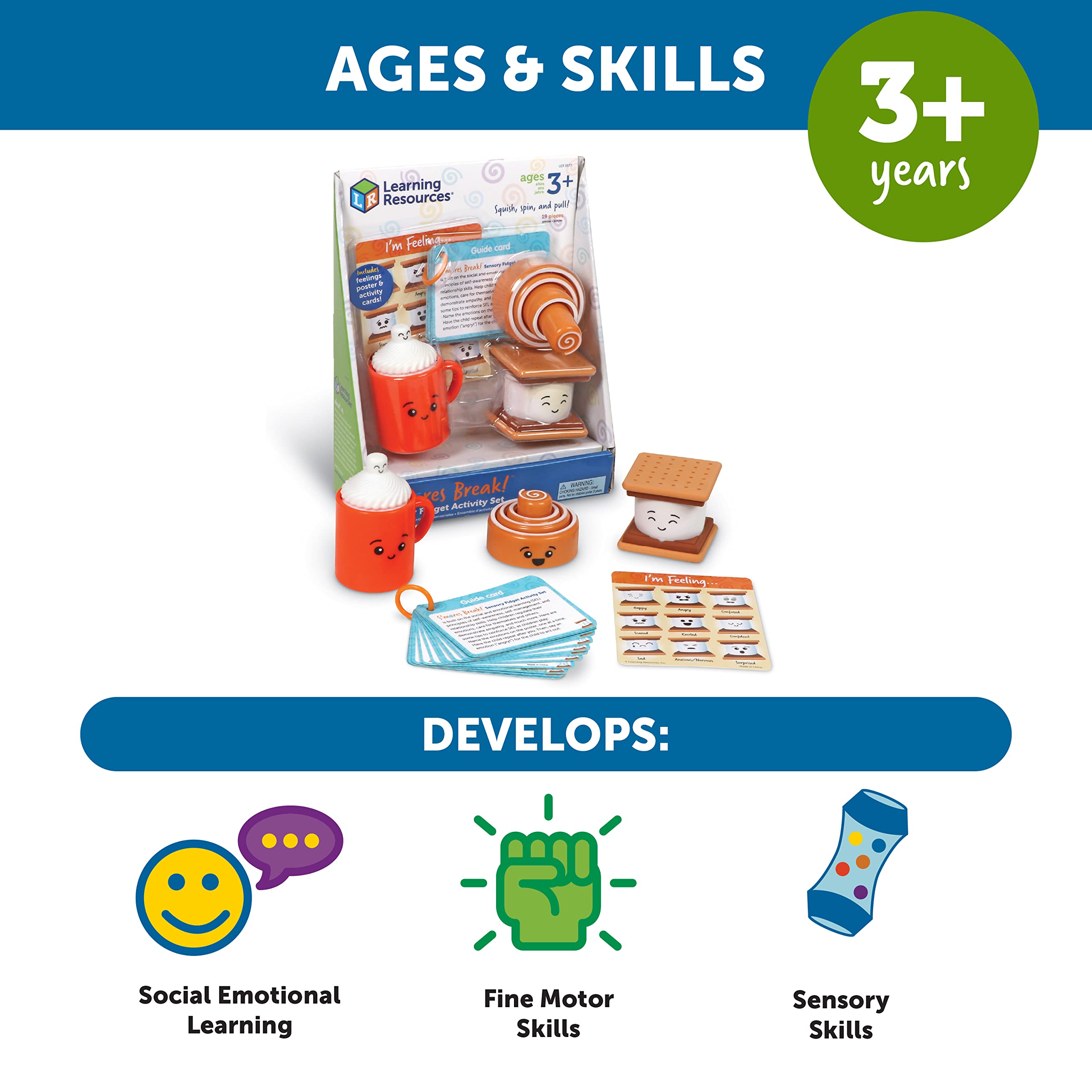 Foto 6 pulgar | Conjunto De Actividades Sensoriales Y Inquietos, Recursos De Aprendizaje, ¡s'mores Break! - Venta Internacional.