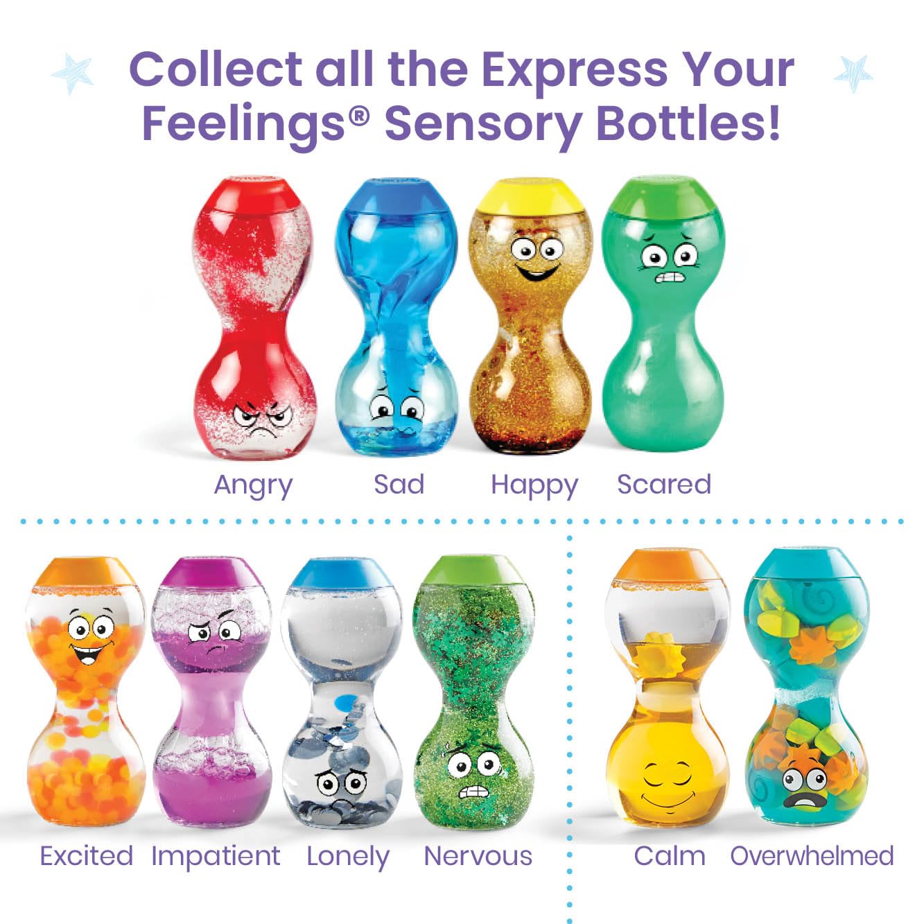Foto 8 pulgar | Botellas Sensoriales Hand2mind Expresa Tus Sentimientos Para Niños Pequeños - Venta Internacional.