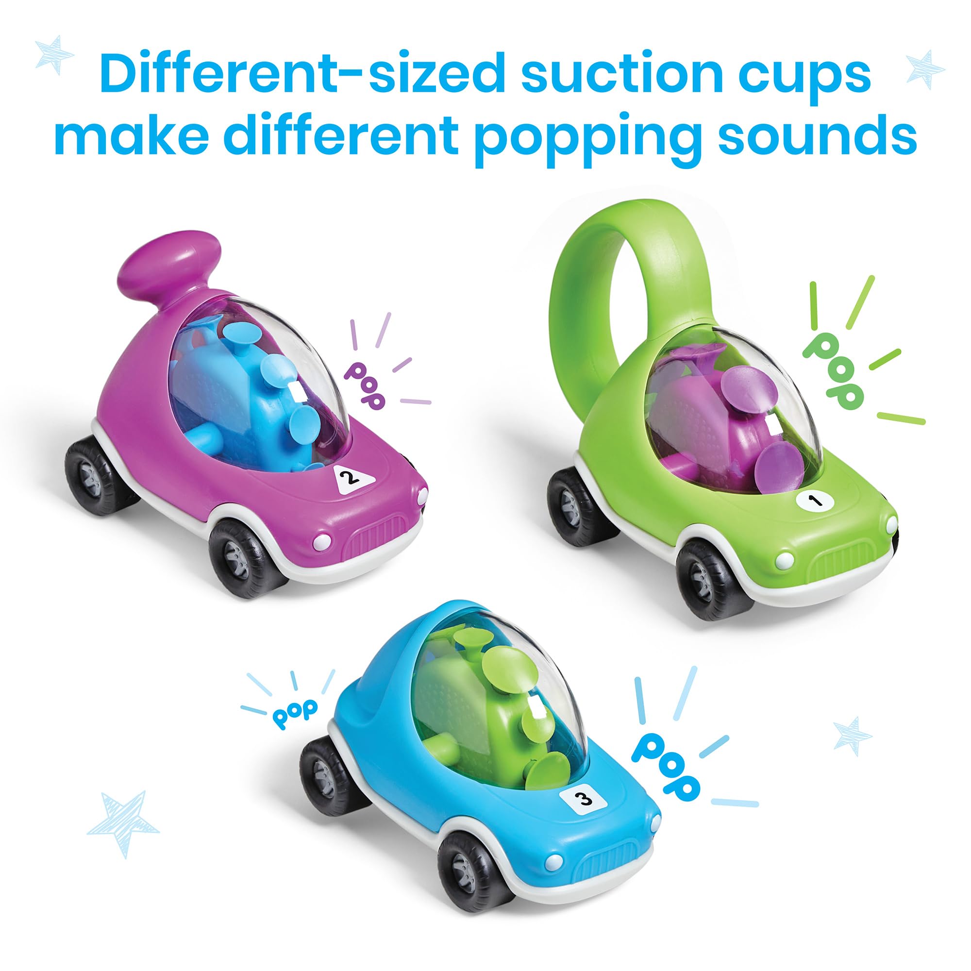 Foto 6 pulgar | Coches De Juguete Popping Fidget Cars Hand2mind Para Niños Pequeños (juego De 3) - Venta Internacional.