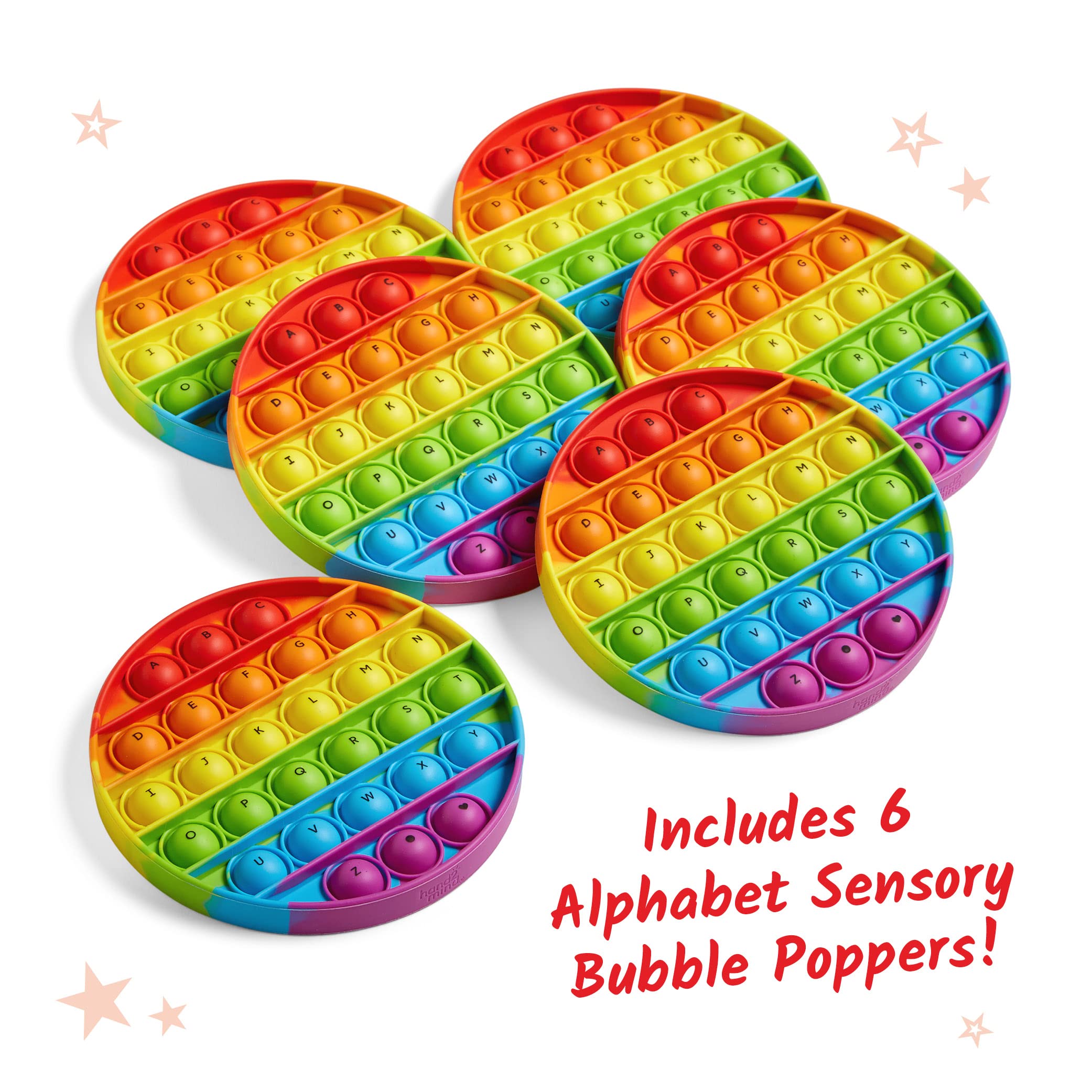 Foto 6 pulgar | Juego De 6 Alfabetos Sensory Bubble Poppers Hand2mind - Venta Internacional.