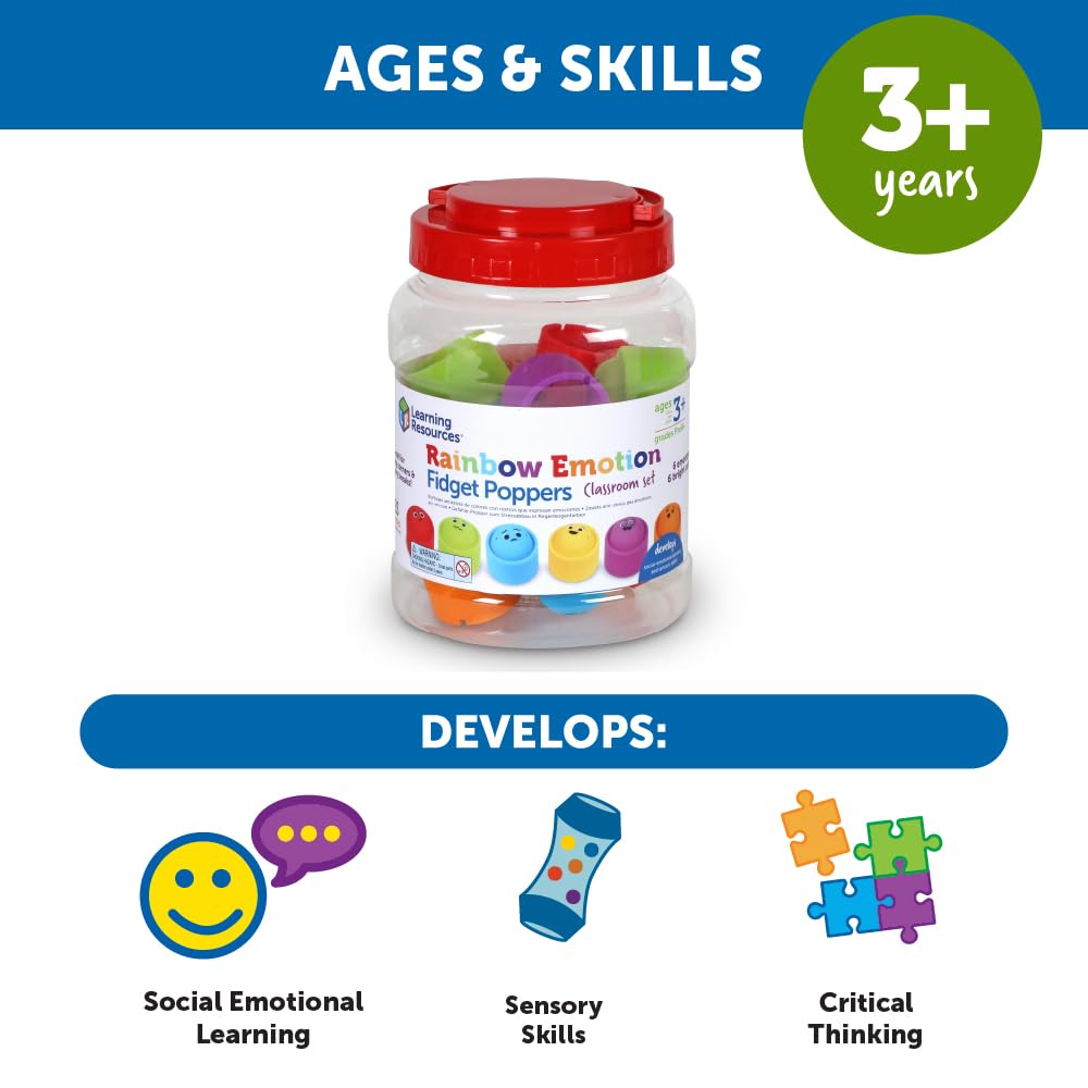 Foto 6 pulgar | Set Para El Aula Recursos De Aprendizaje Emotion Fidget Poppers - Venta Internacional.