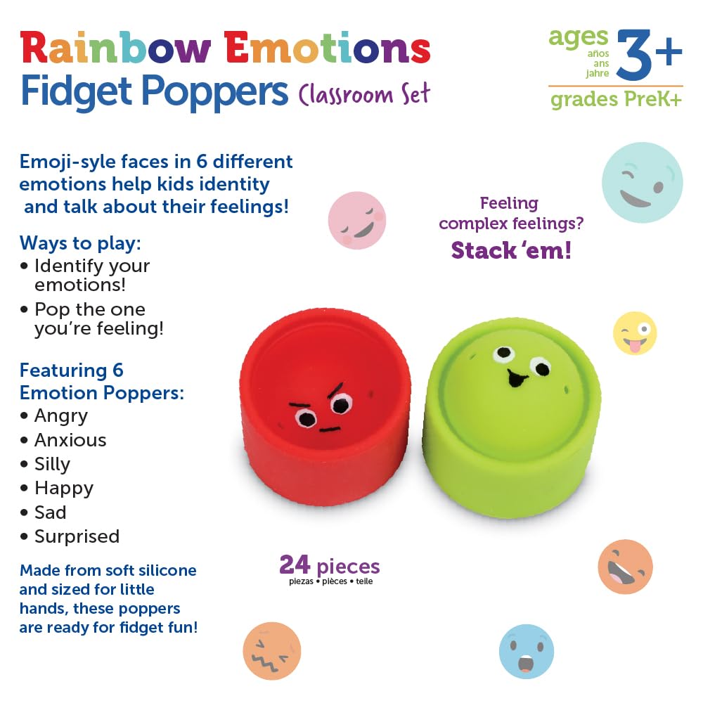 Foto 7 pulgar | Set Para El Aula Recursos De Aprendizaje Emotion Fidget Poppers - Venta Internacional.