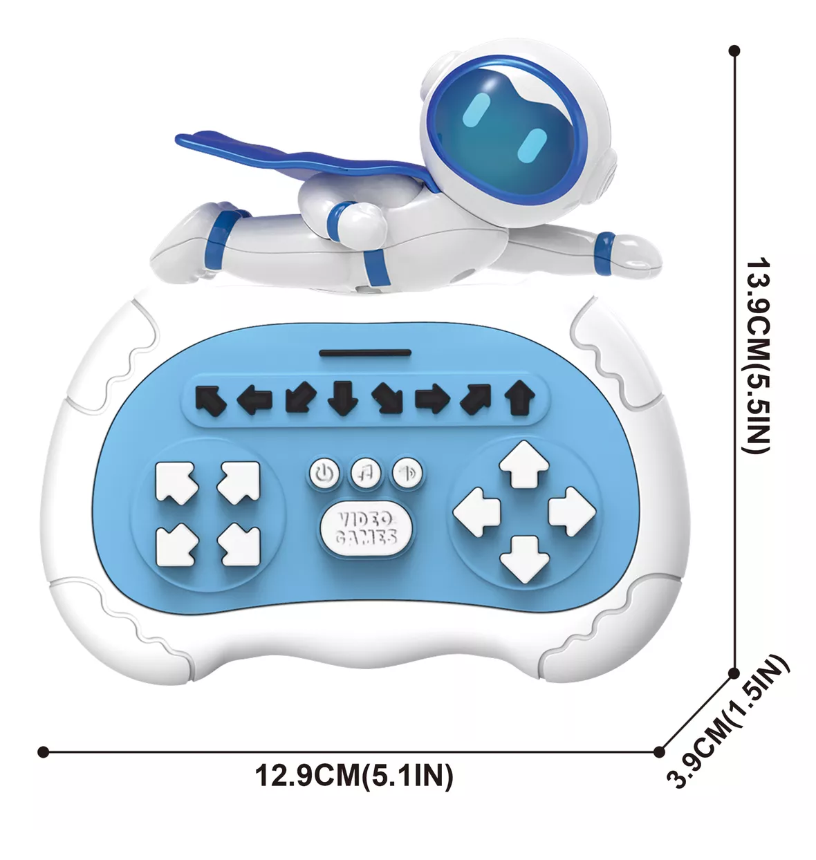 Foto 2 | Consola de Juegos Pop It Astronauta Blanco y Azul