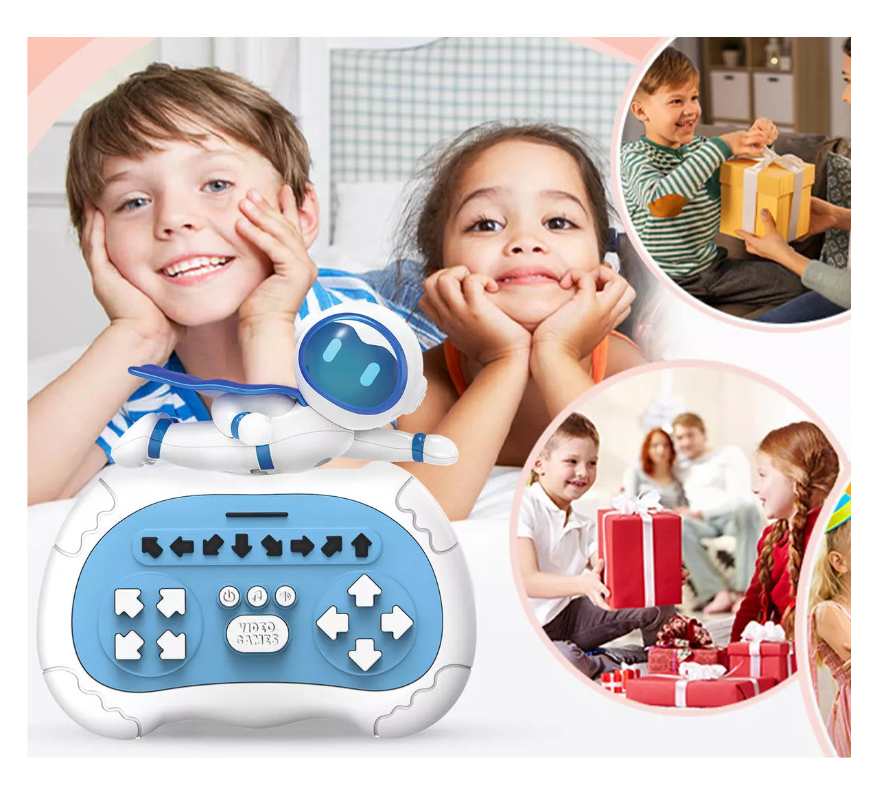 Foto 4 pulgar | Consola de Juegos Pop It Astronauta Blanco y Azul