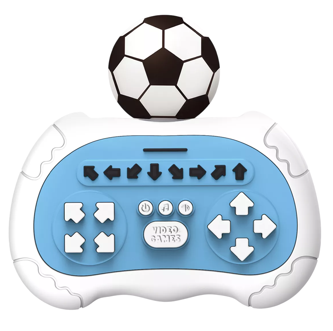 Consola de Juegos Pop It Fútbol Blanco y Azul
