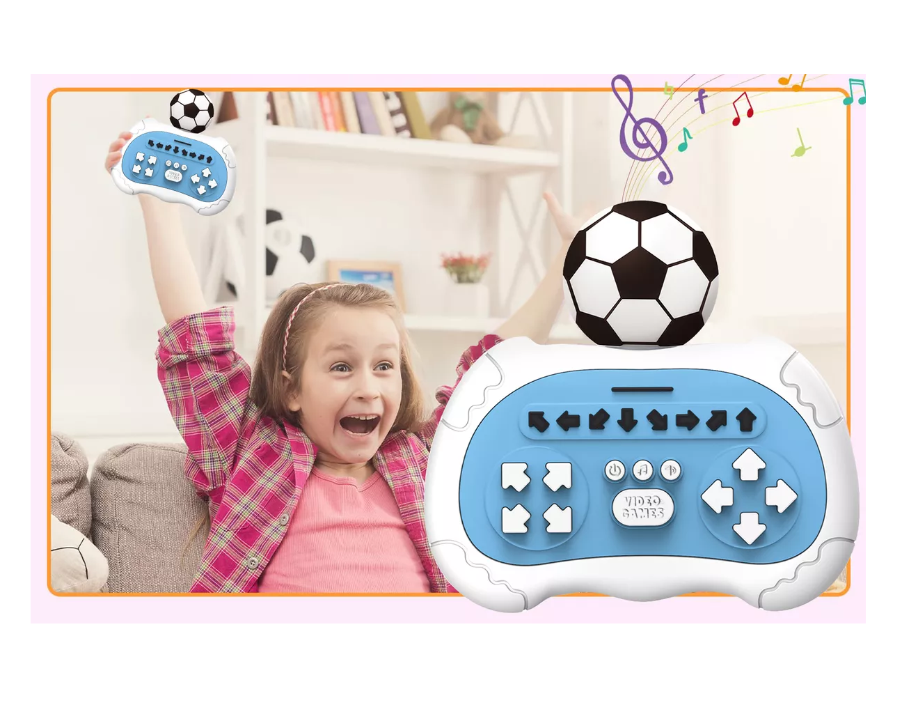 Foto 6 pulgar | Consola de Juegos Pop It Fútbol Blanco y Azul