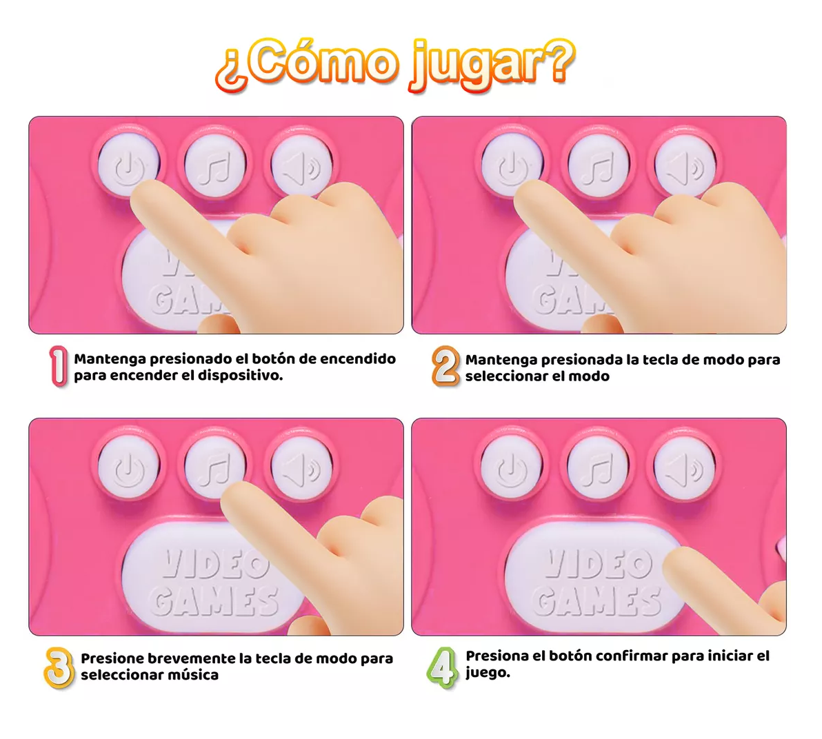 Foto 4 pulgar | Consola de Juegos Pop It Animal Diseño Conejo Blanco y Rosa