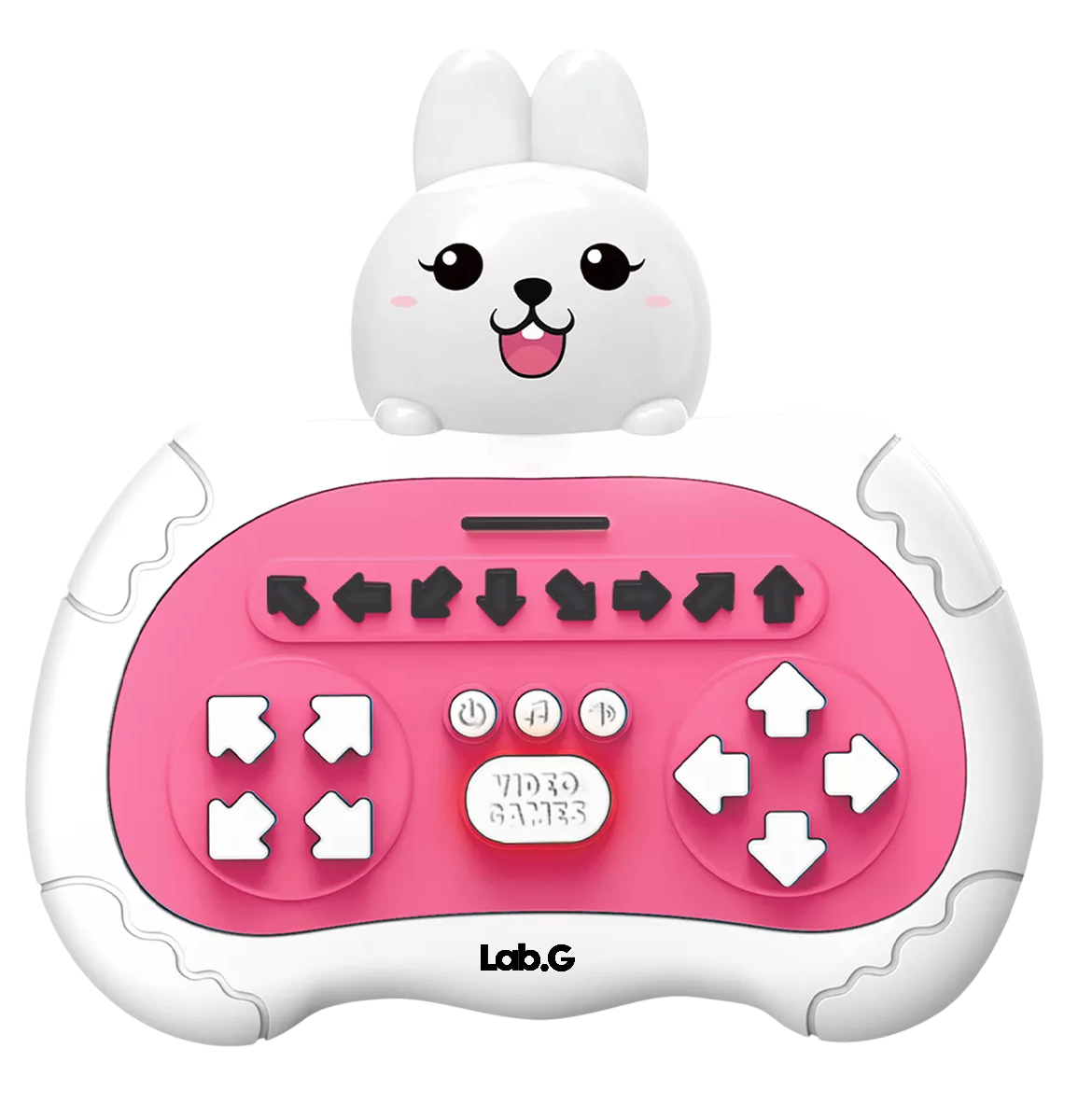Consola De Juegos Pop It Animal Lab.g, Conejo Blanco/rosa Chicle
