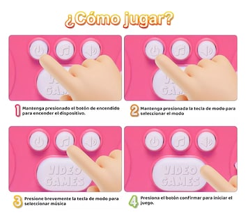 Foto 3 | Consola De Juegos Pop It Animal Lab.g, Conejo Blanco/rosa Chicle